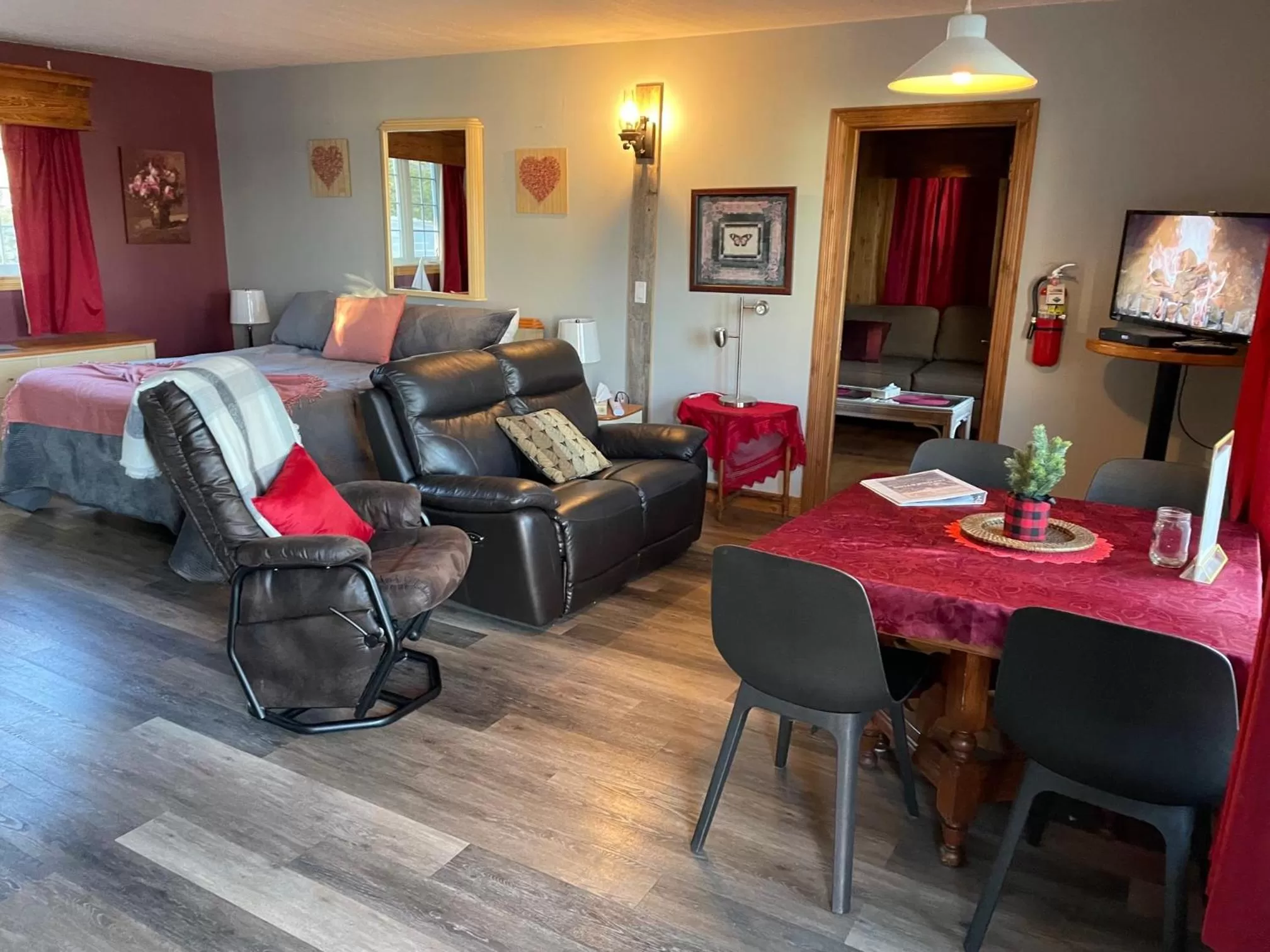 Seating Area in Auberge et Chalets sur le Lac