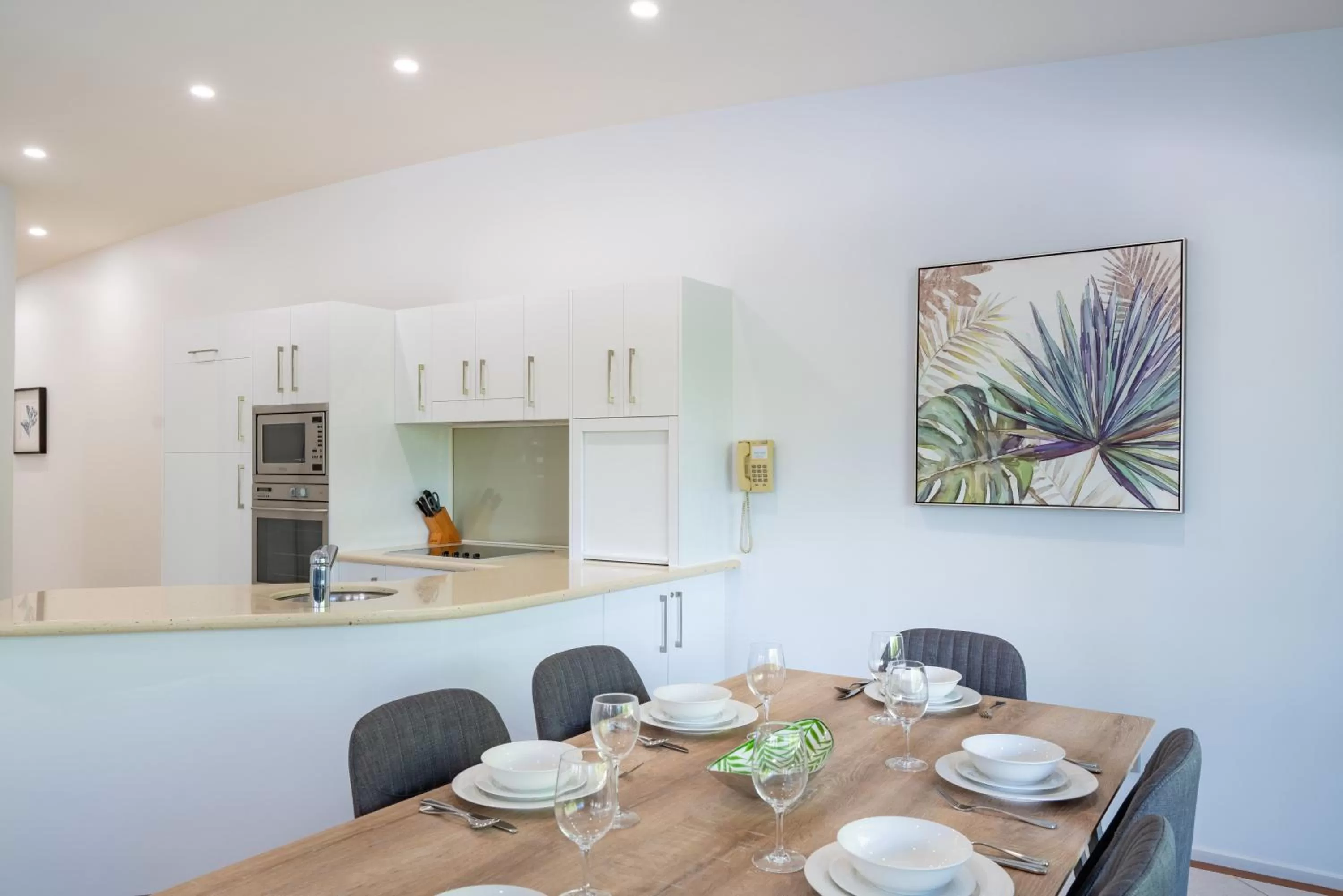 Dining area in Saltwater Luxury Apartments
