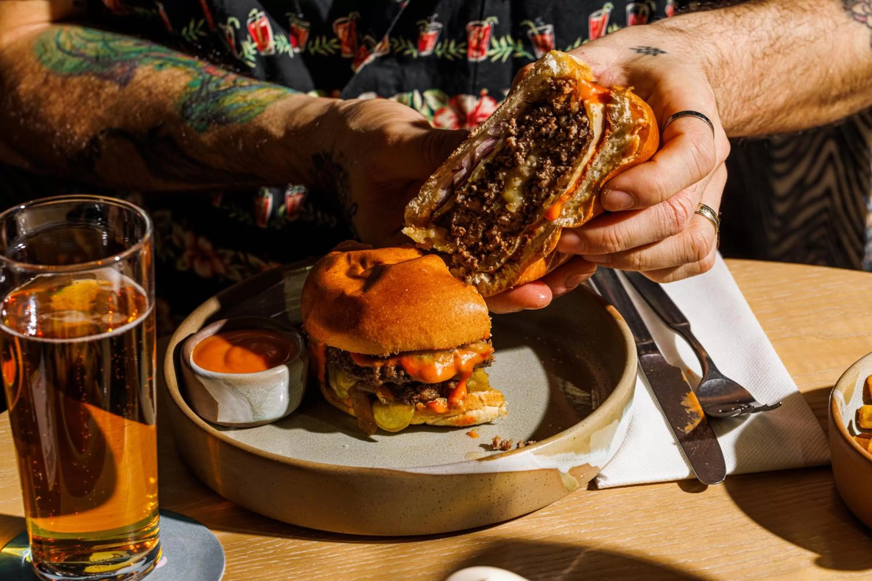 Food and drinks in TRIBE London Canary Wharf