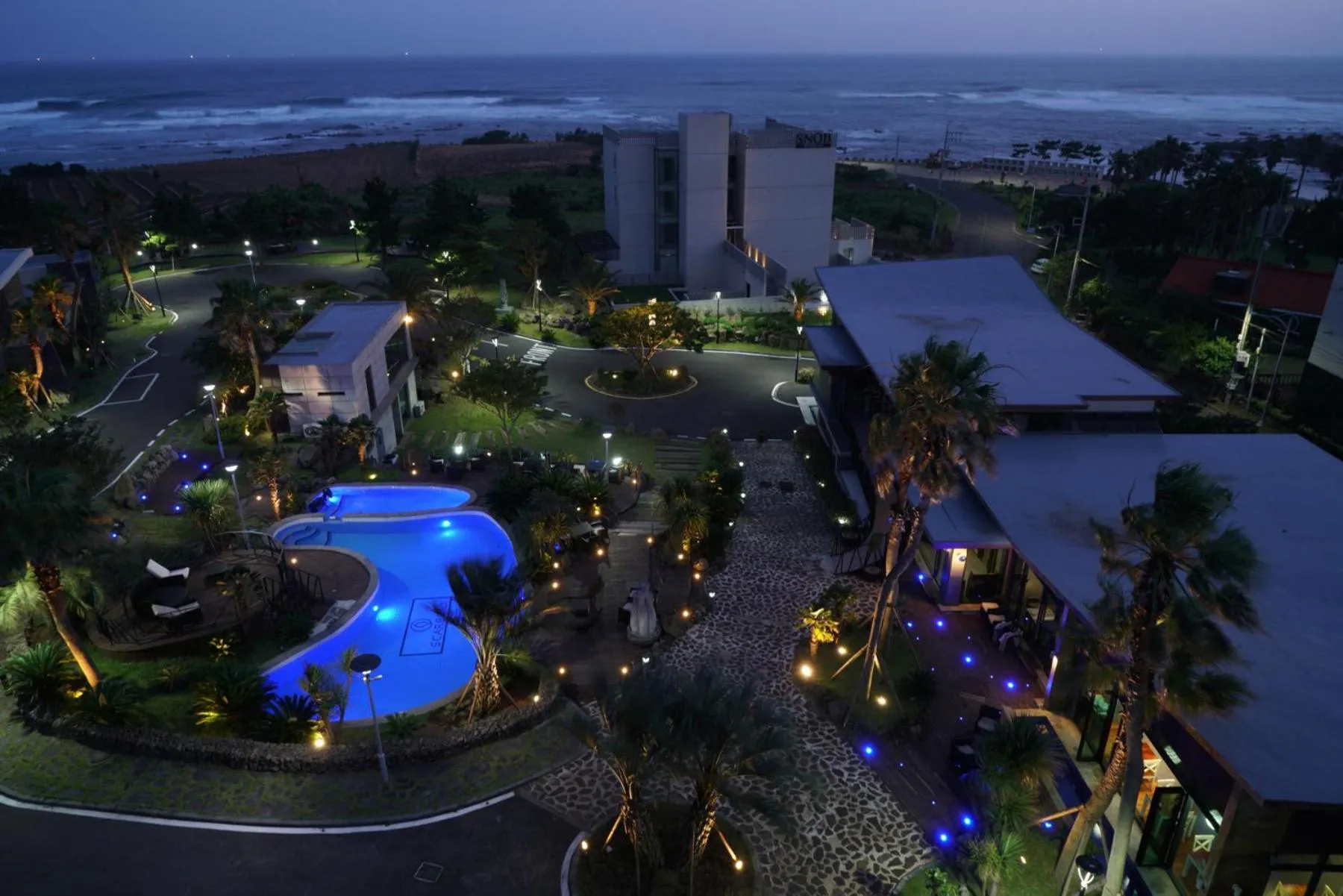 Pool View in Jeju Hotel Scarboro