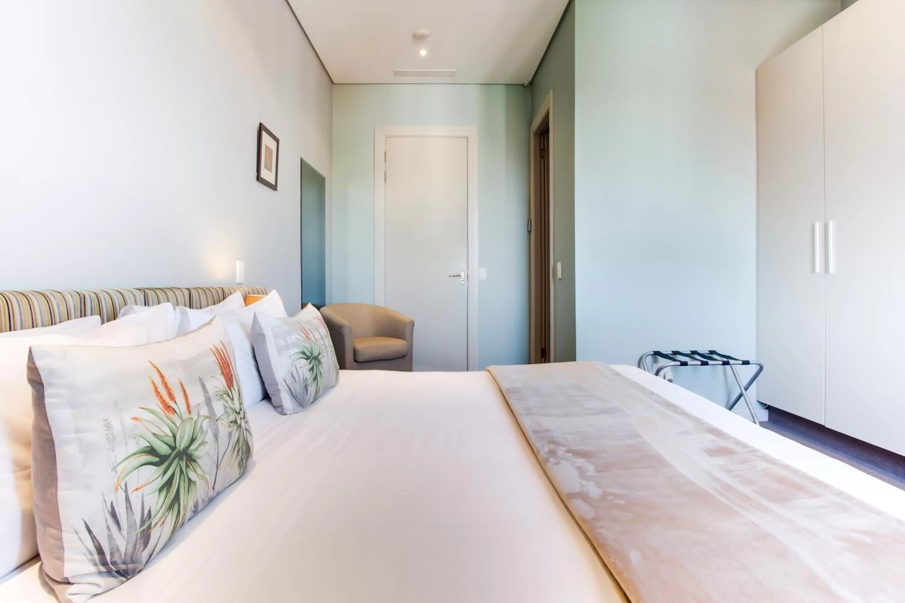 Bedroom, Bed in The One 8 Hotel in Green Point - Solar Power