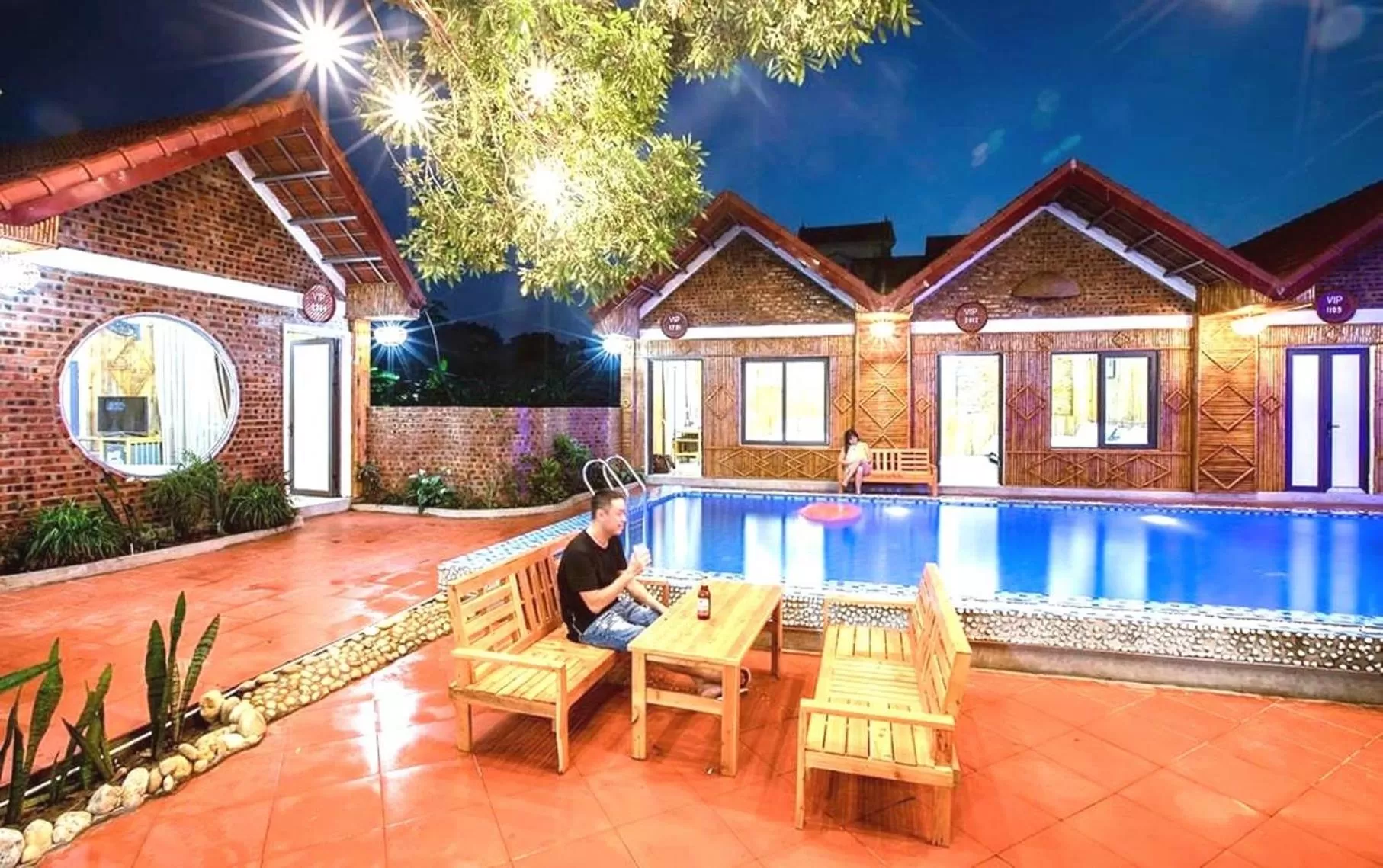 Swimming pool in Tam Coc Charming Bungalow