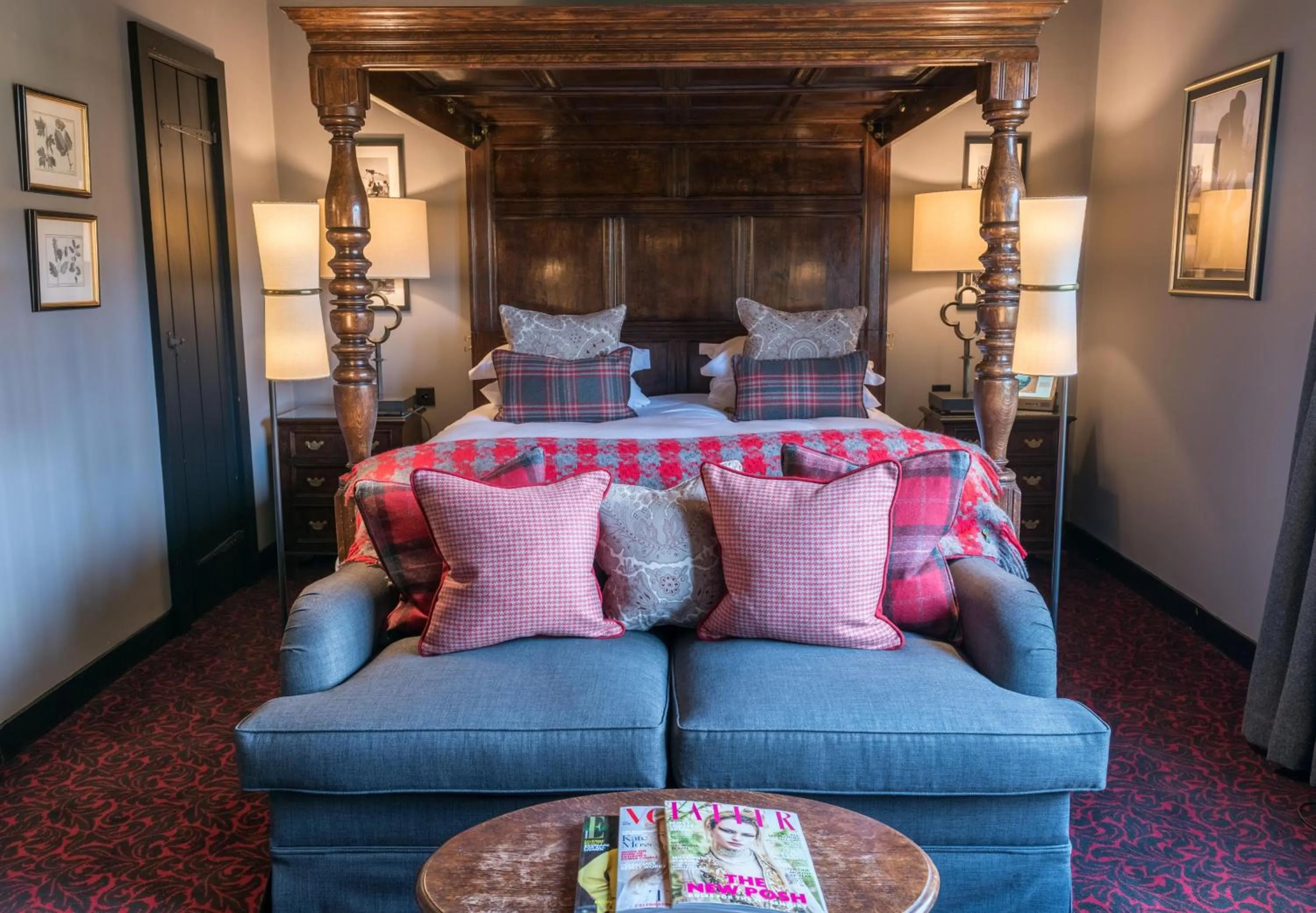 Bed in The Lygon Arms - an Iconic Luxury Hotel