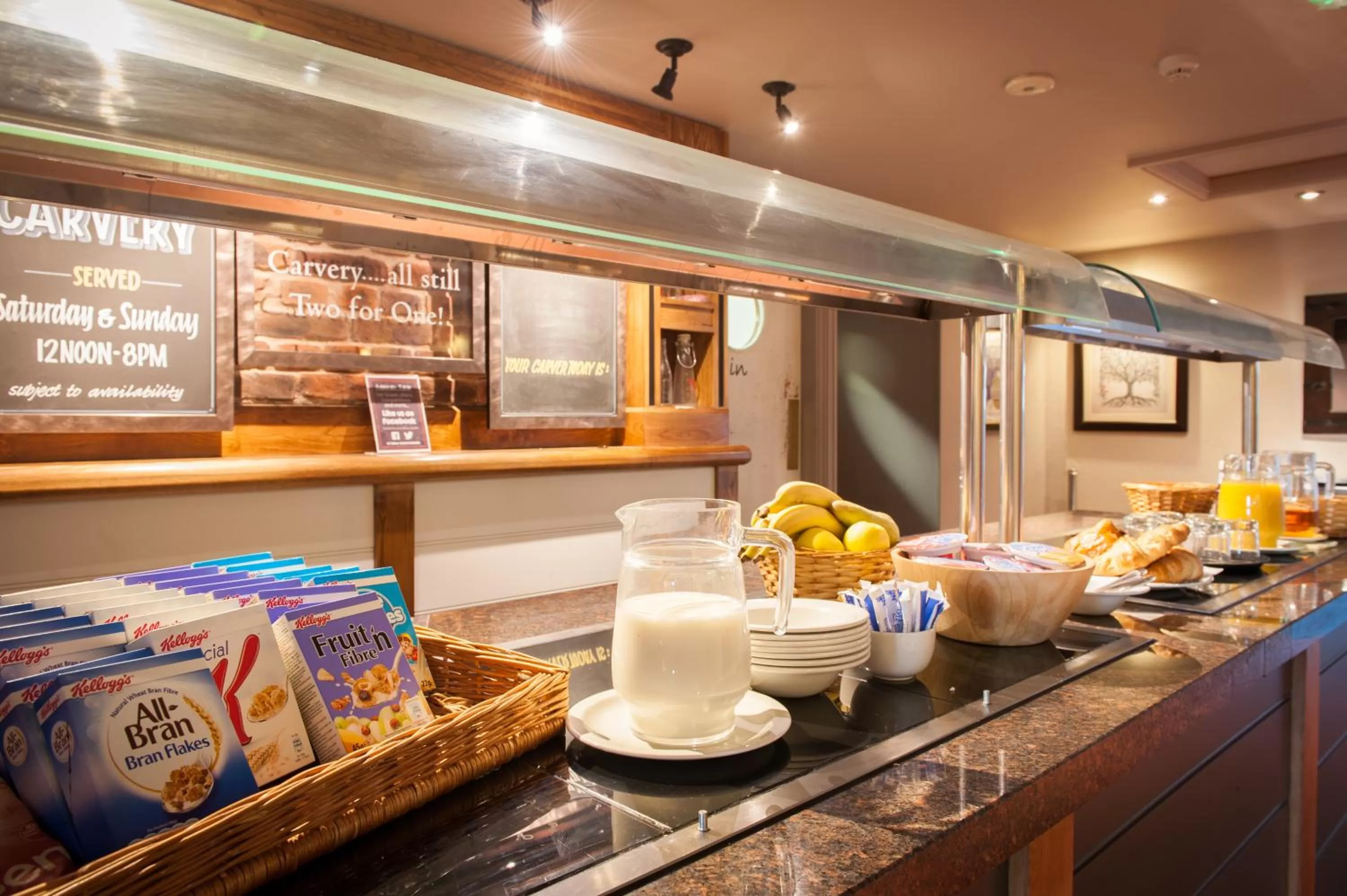 Continental breakfast in Admiral's Table, Bridgwater by Marston's Inns