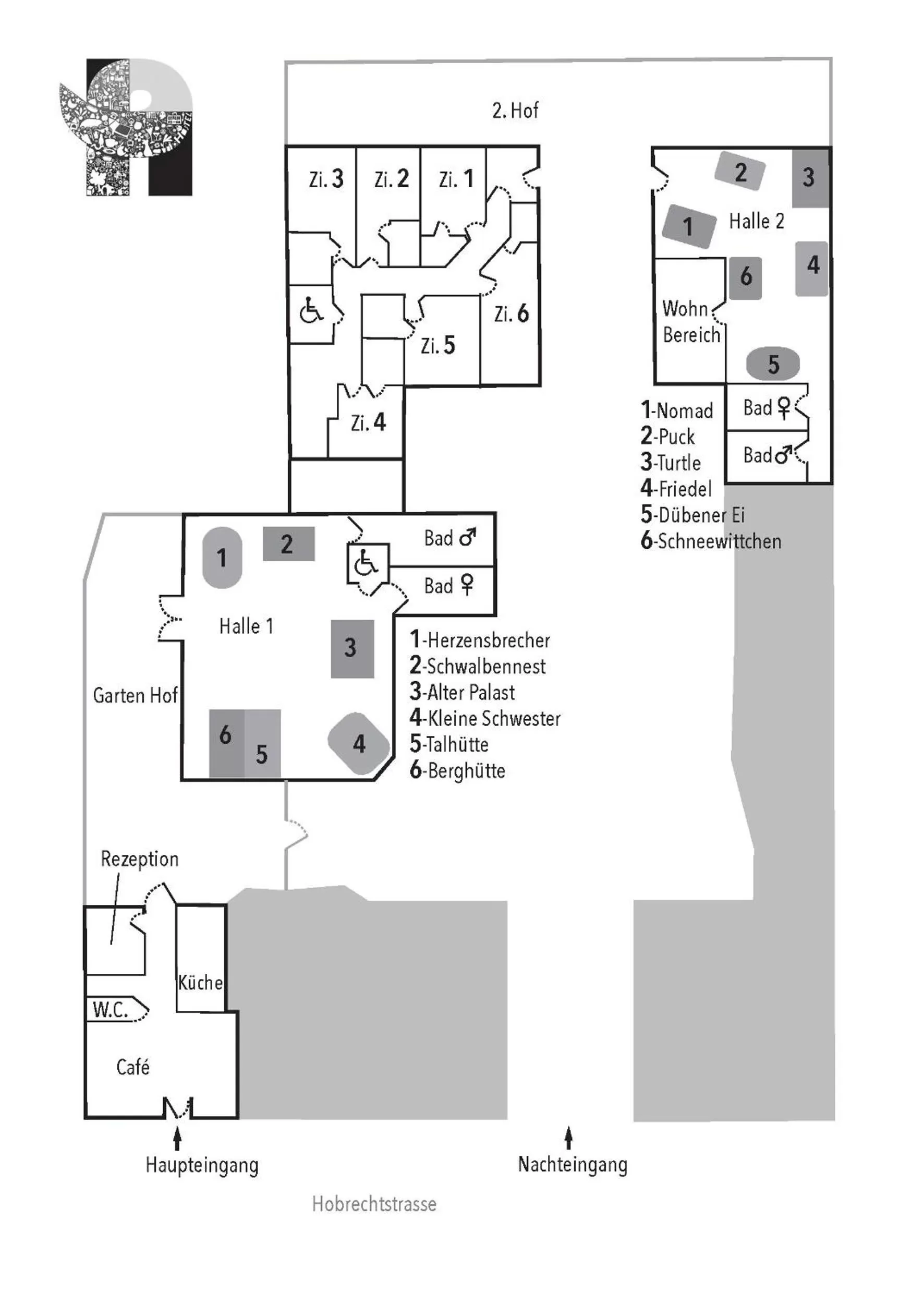 Floor plan in Hüttenpalast
