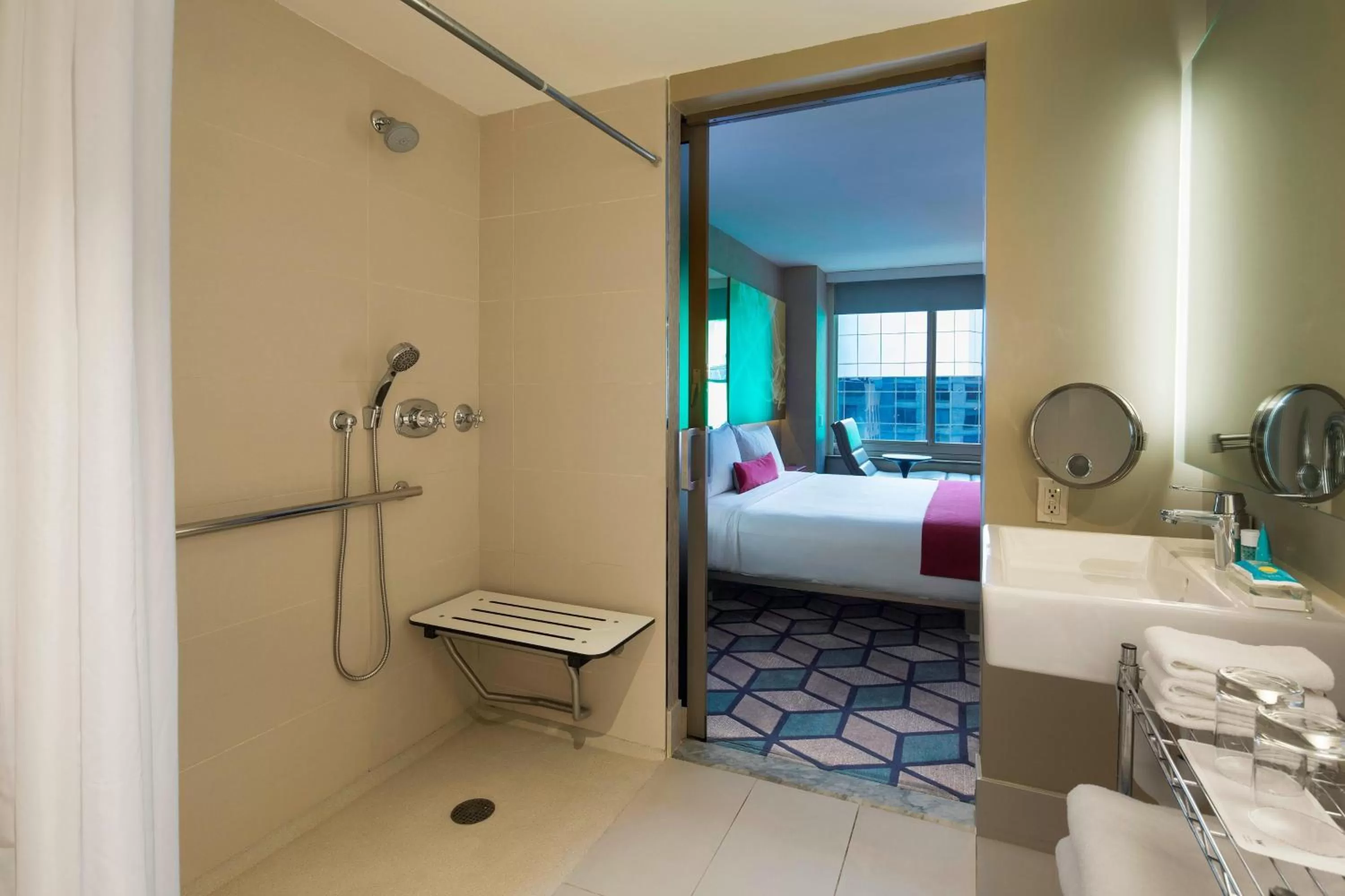 Bathroom, Bed in W New York - Times Square