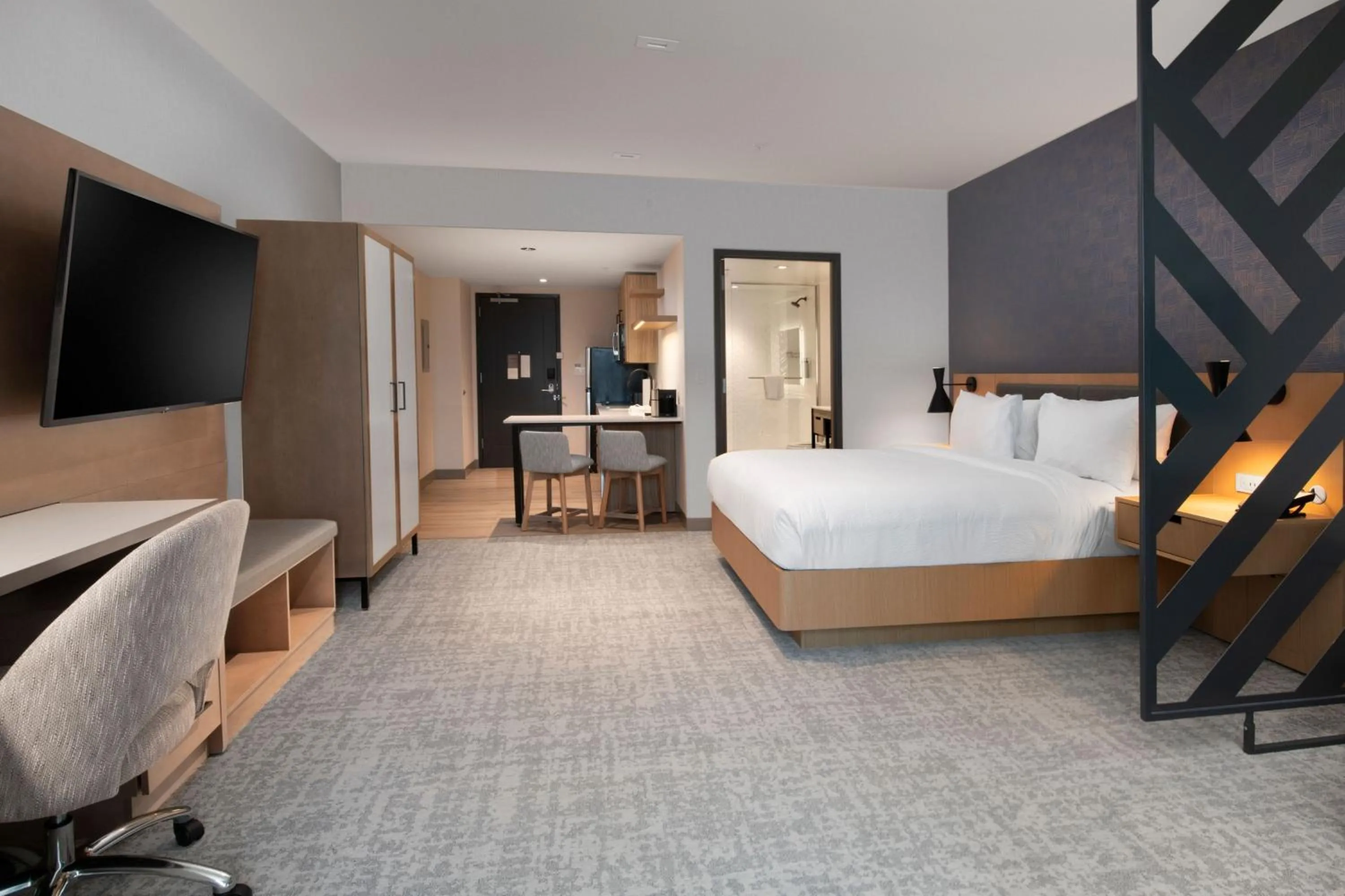 Bedroom, Bed in Residence Inn by Marriott St Louis Clayton