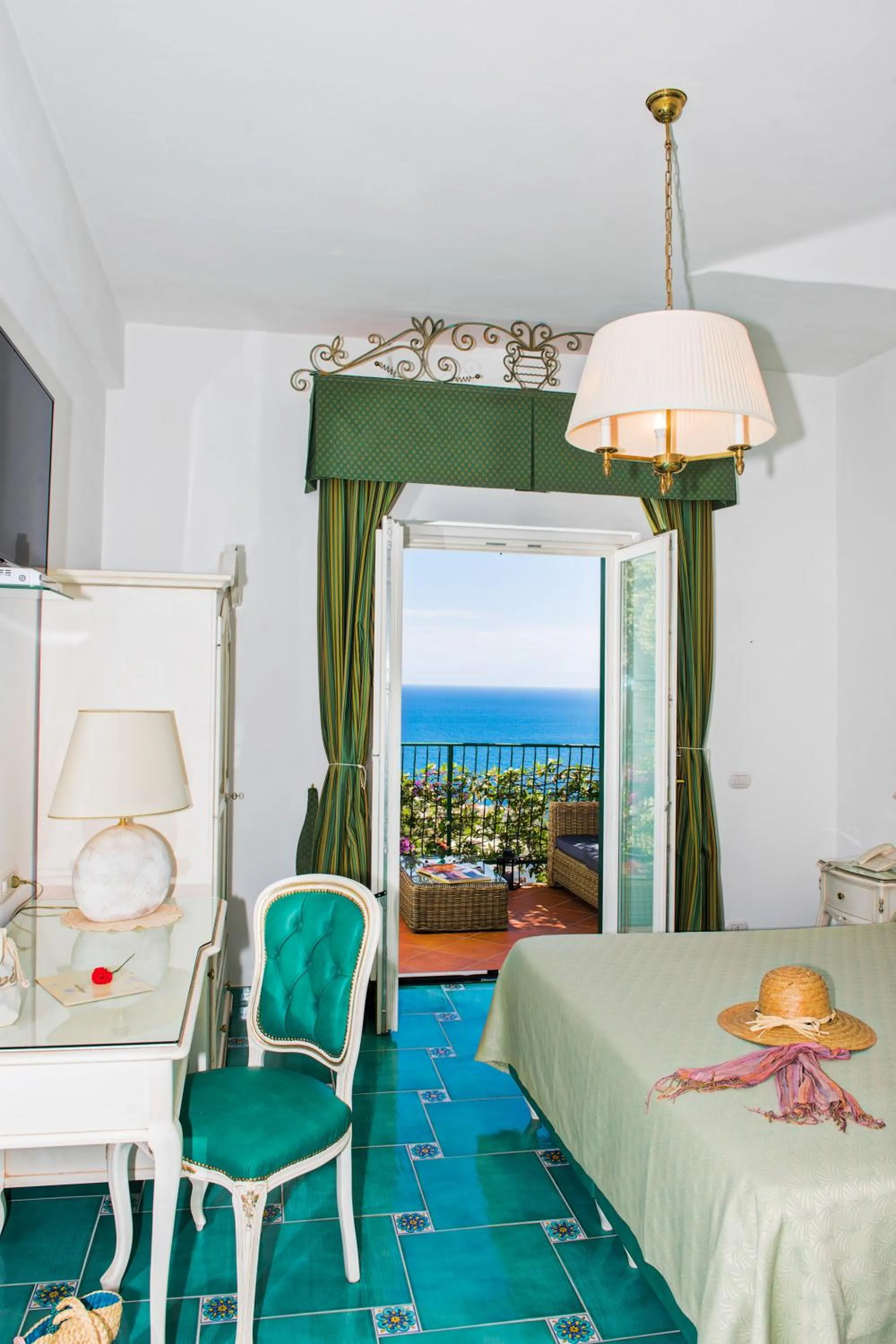 Decorative detail, Bed in Hotel Pellegrino