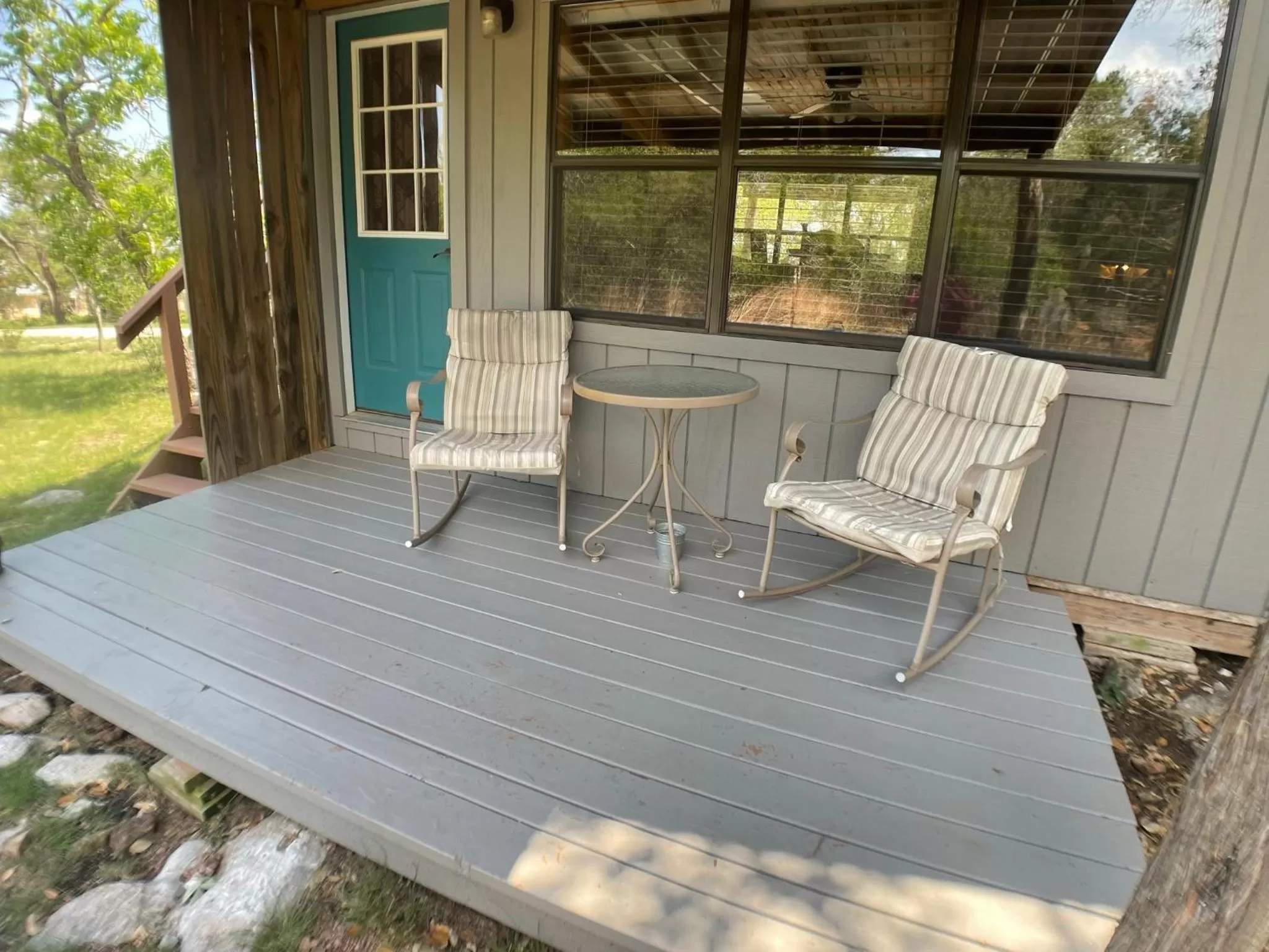 Patio in Walnut Canyon Cabins