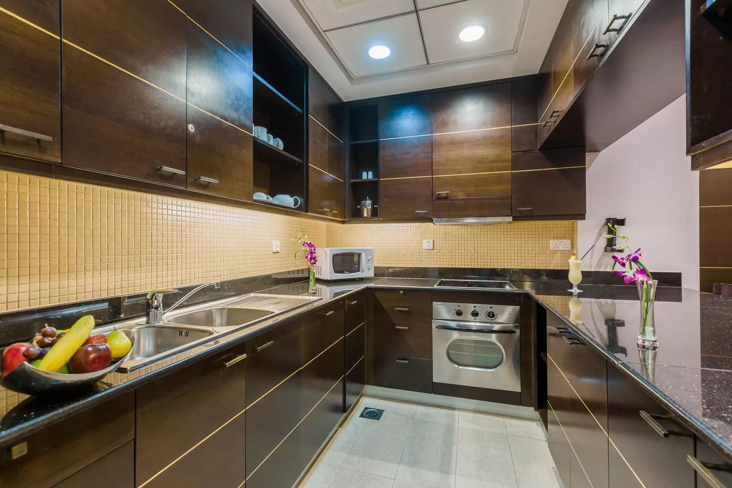 kitchen in Park Apartments Dubai, an Edge By Rotana Hotel
