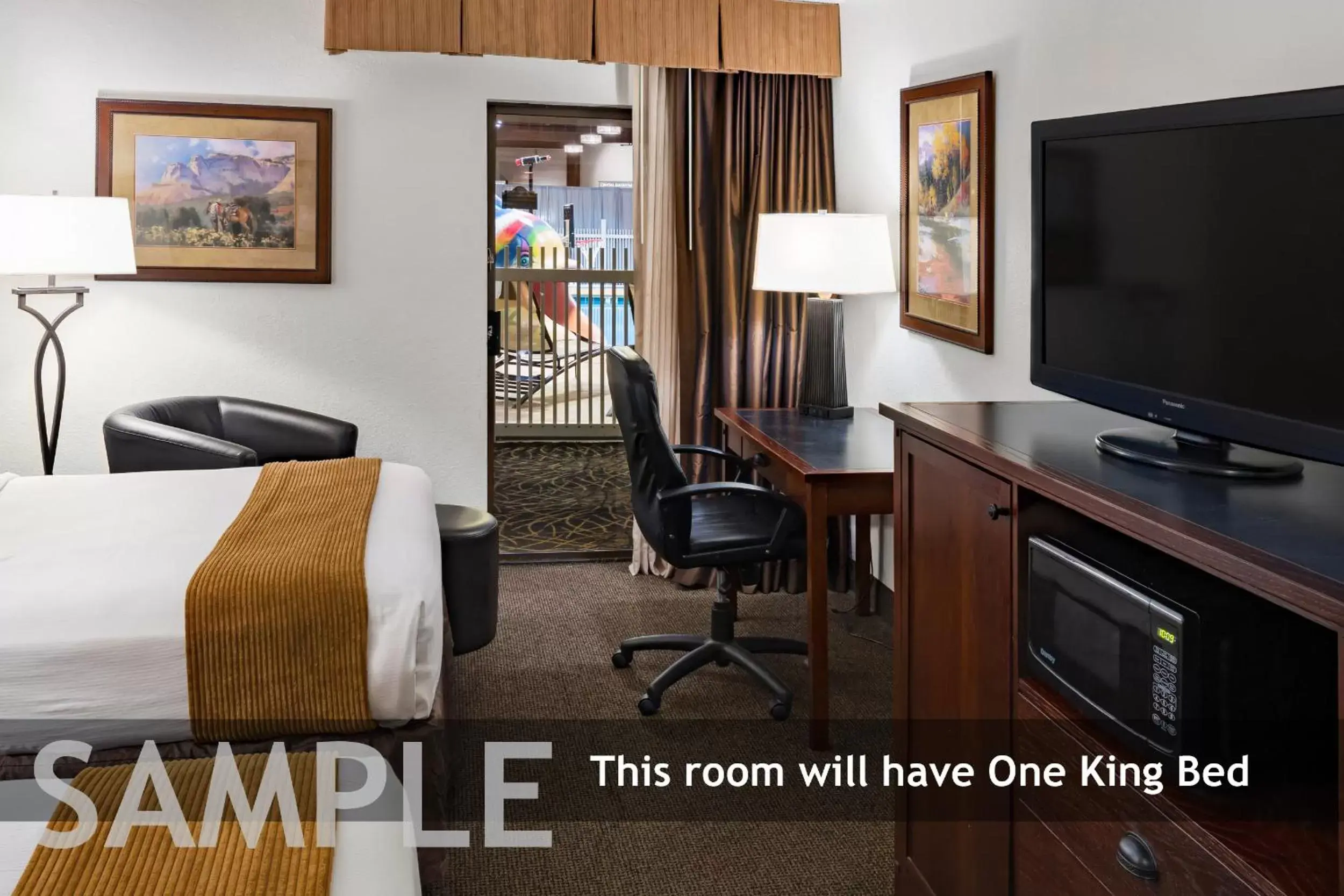 King Room with Pool View - Pet-Friendly in Ramkota Hotel - Casper King Room with Pool View - Pet-Friendly in Ramkota Hotel - Casper