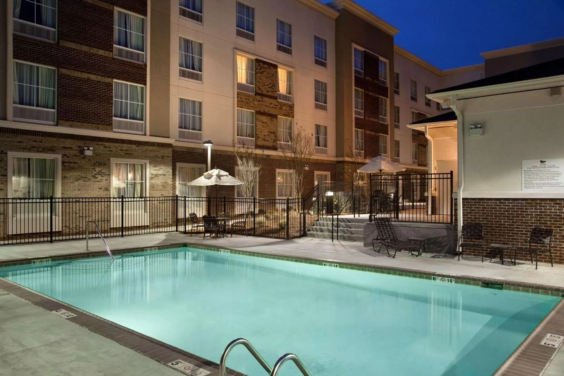 Pool view in Homewood Suites Charlotte Ayrsley