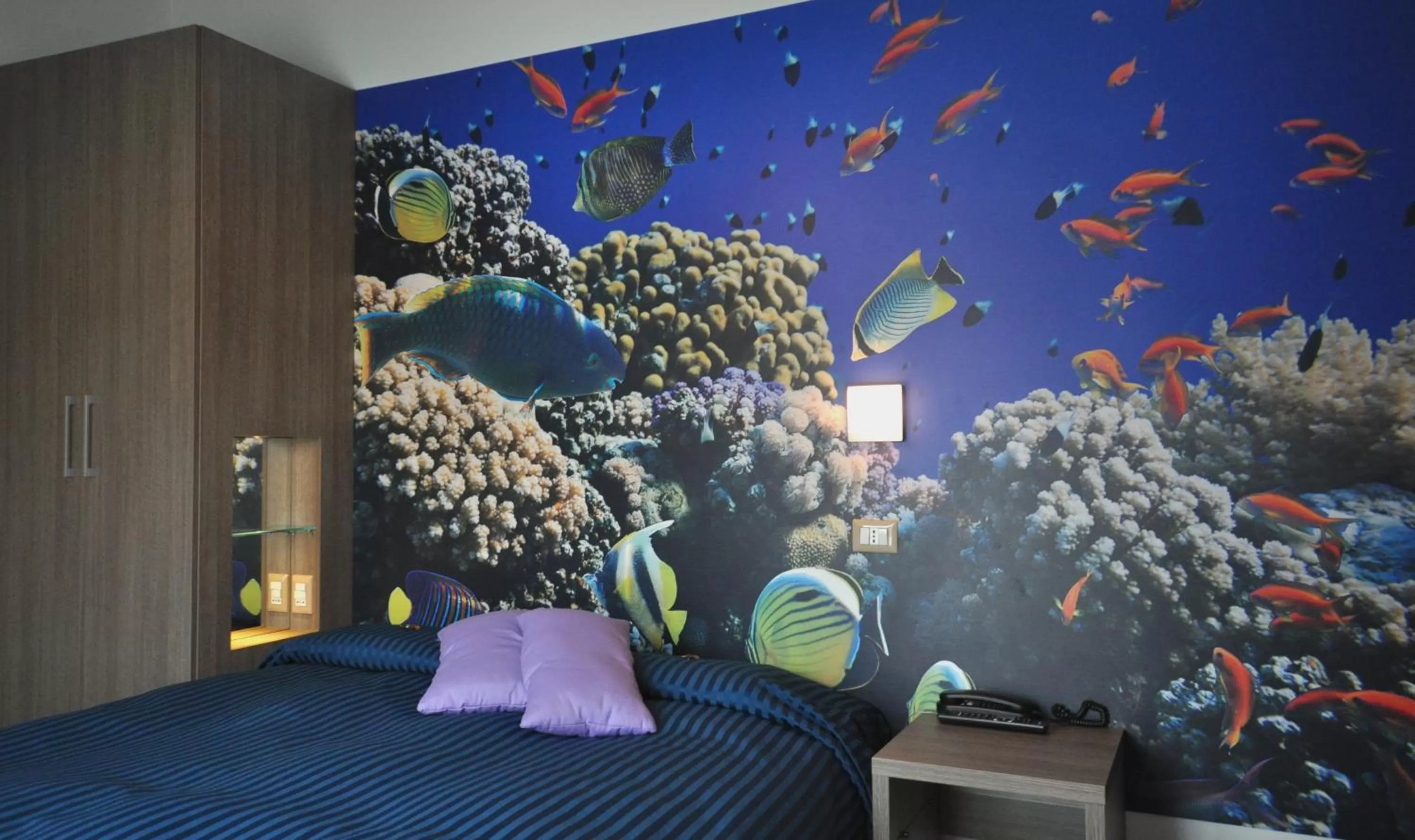 Decorative detail, Bed in Hotel Miramare