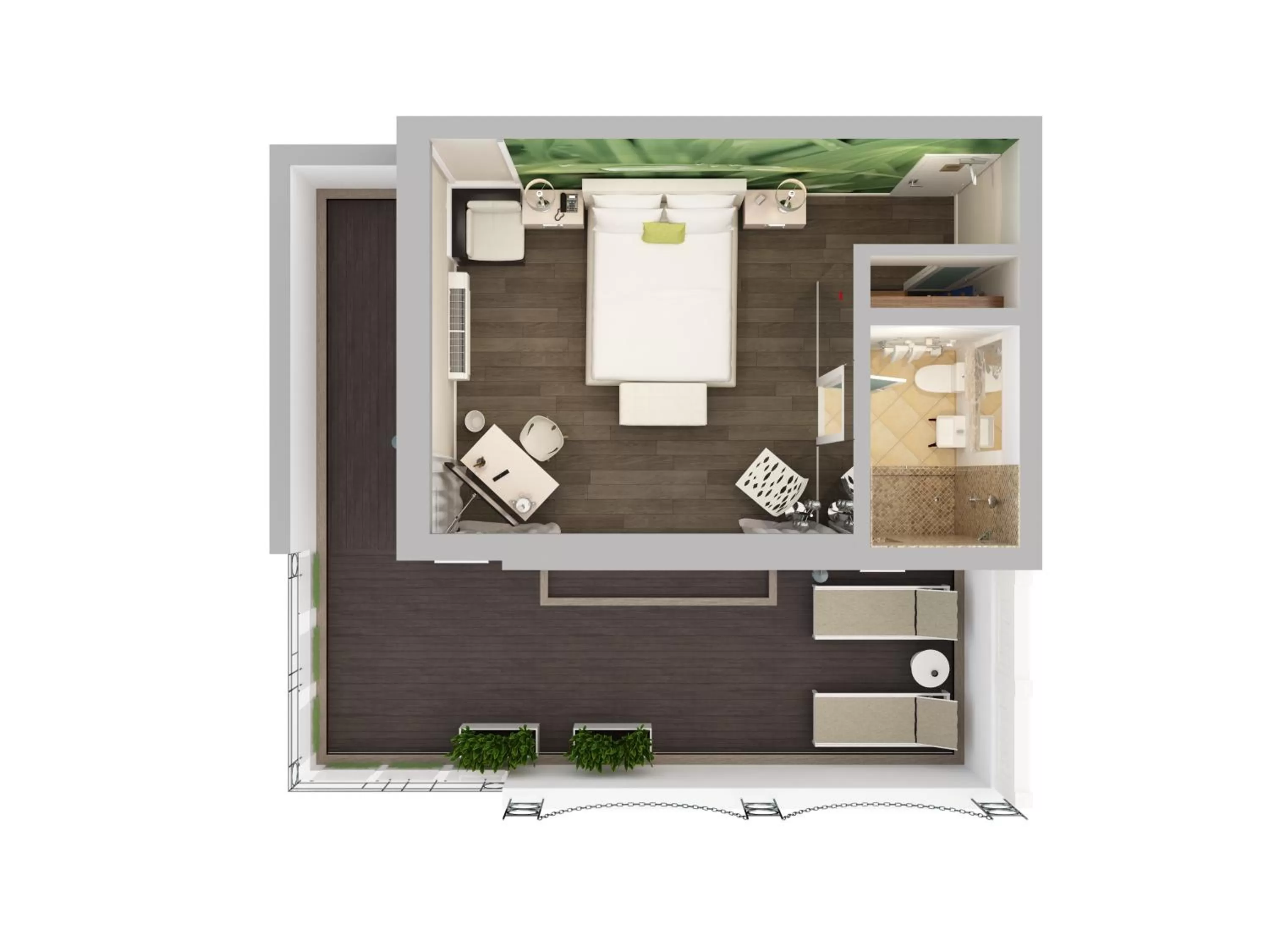 Balcony/Terrace in President Hotel