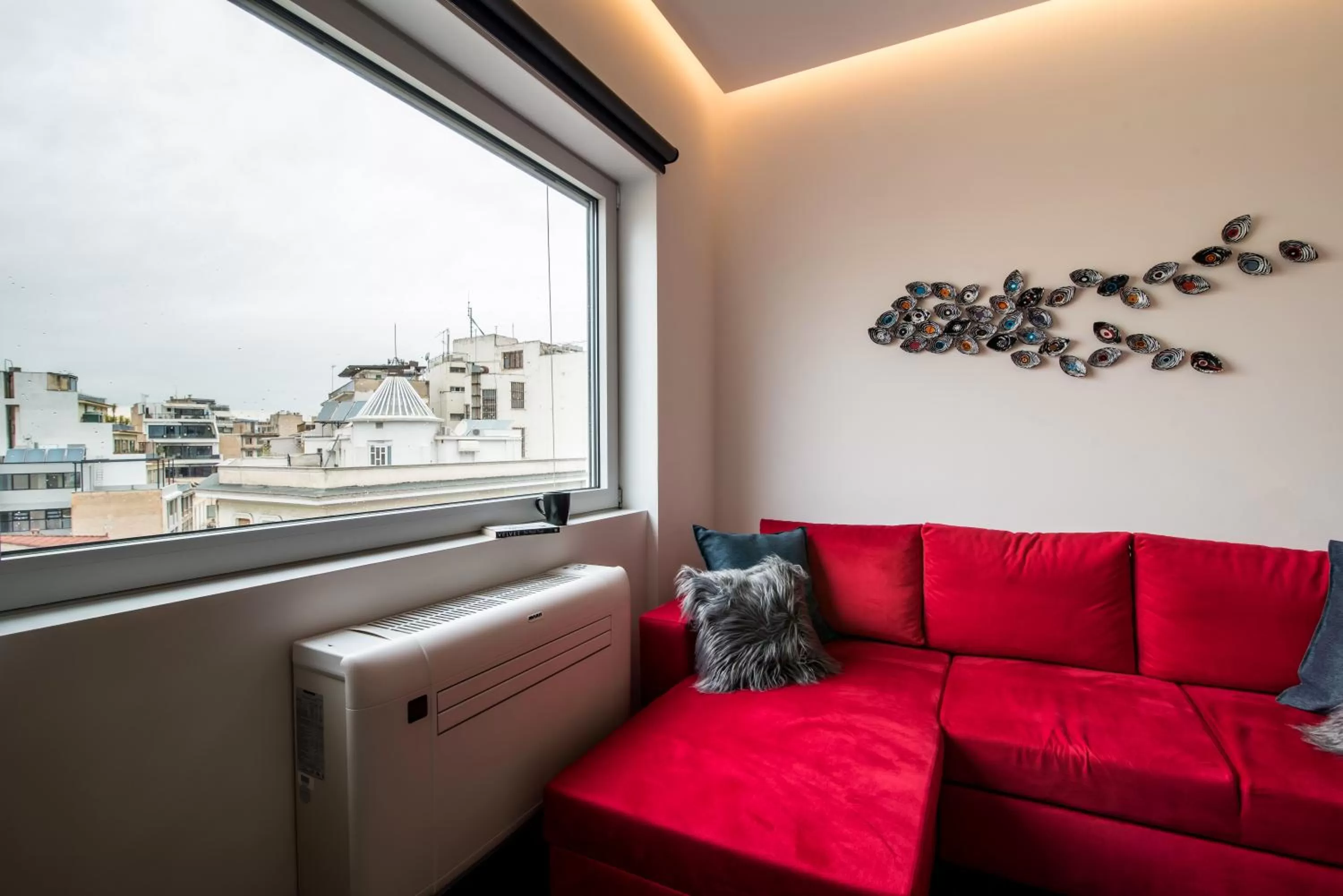 Living room in AthinA STREETAPARTMENTS