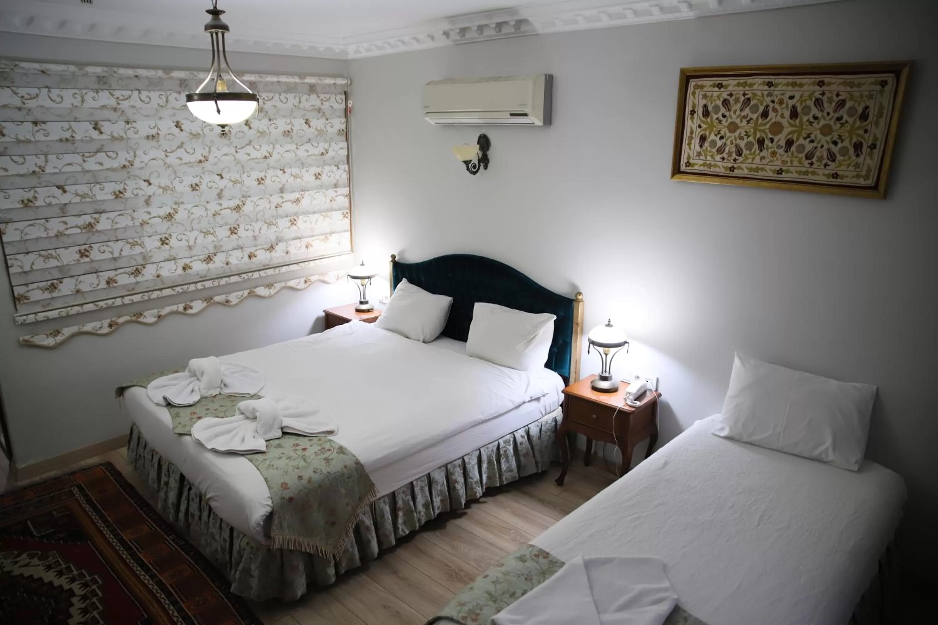 Bed in Basileus Hotel