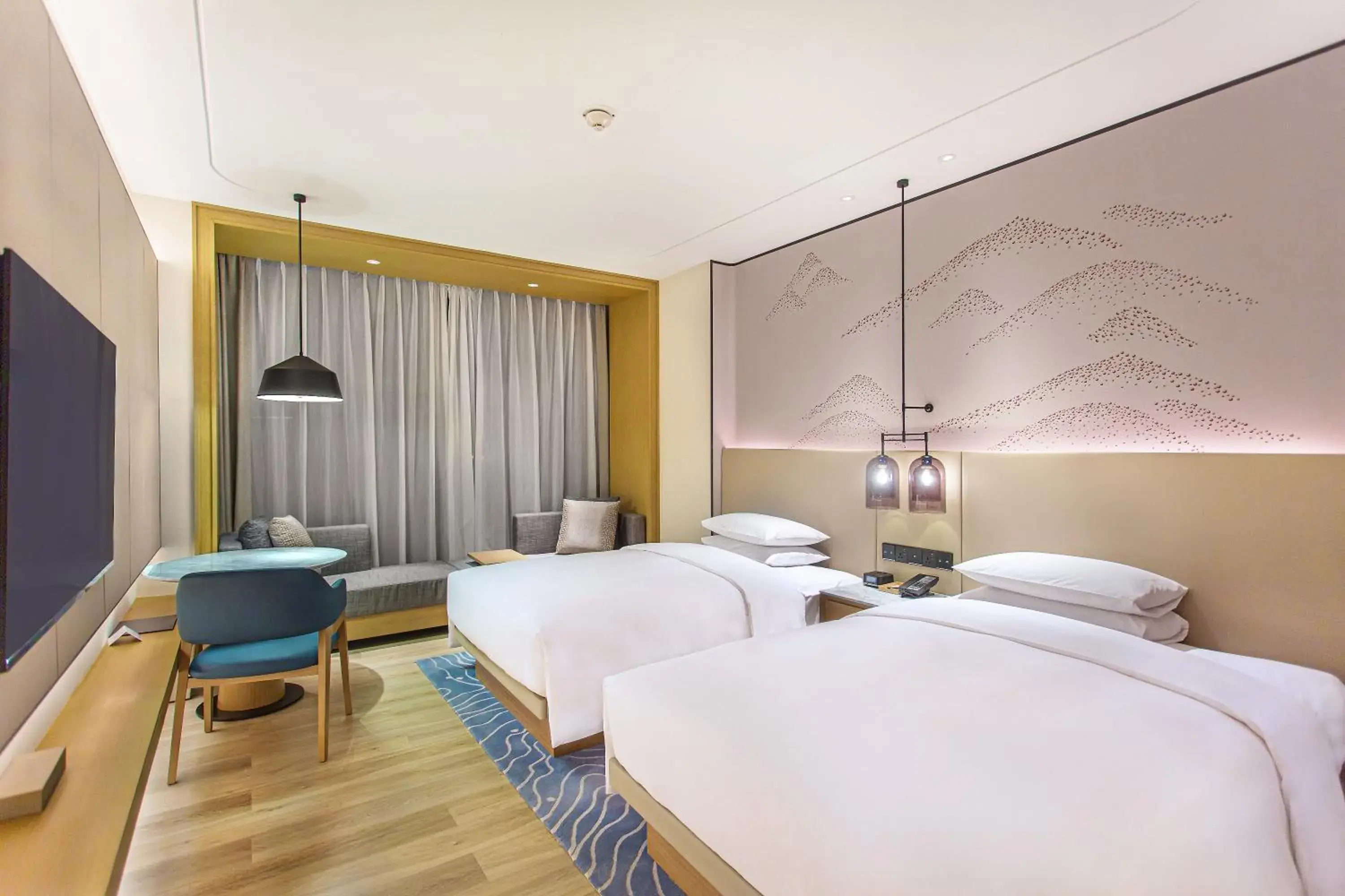 Superior Double Room with Two Double Beds and City View in Courtyard by Marriott Foshan Gaoming Superior Double Room with Two Double Beds and City View in Courtyard by Marriott Foshan Gaoming