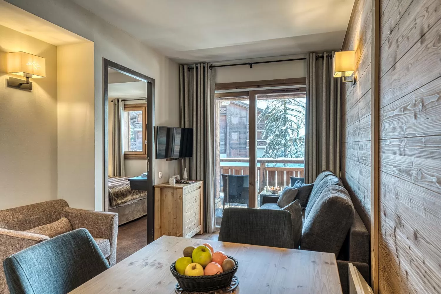 Photo of the whole room in Les Loges Blanches Megève