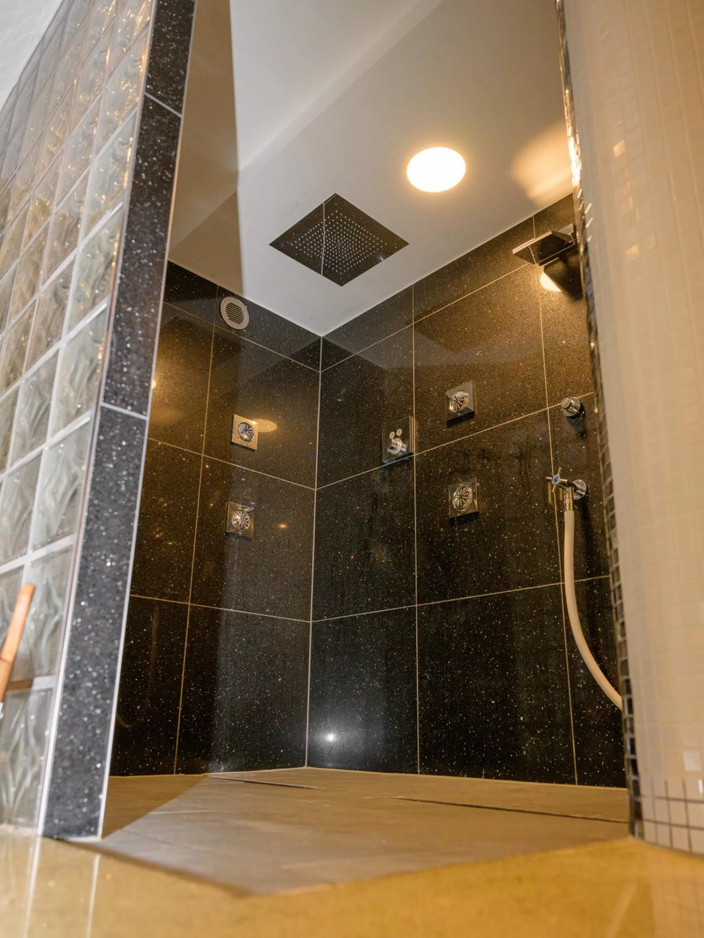 Sauna, Bathroom in B&B Mühlenvilla am Bützower Hafen