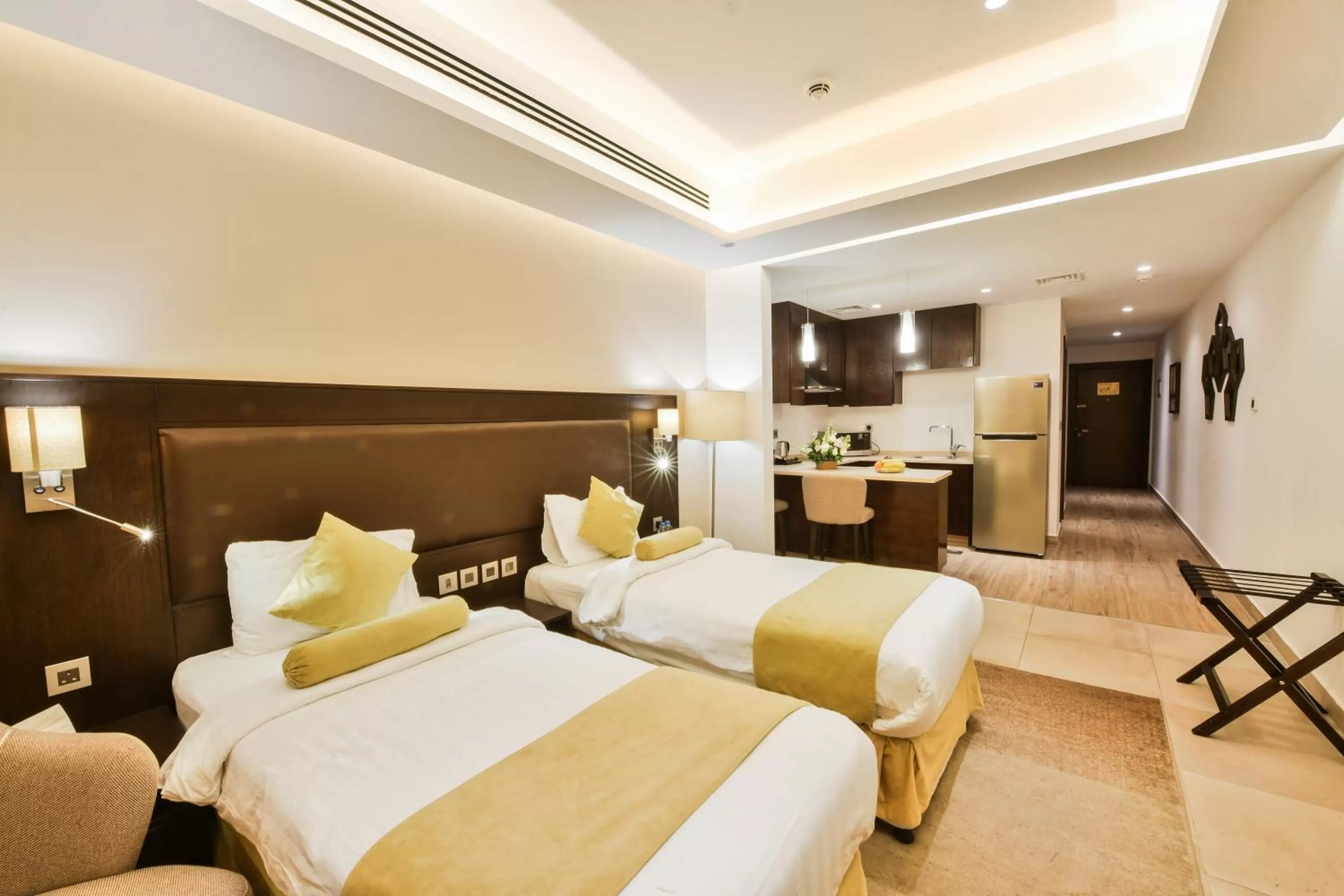 Bed in Downtown Hotel Apartments