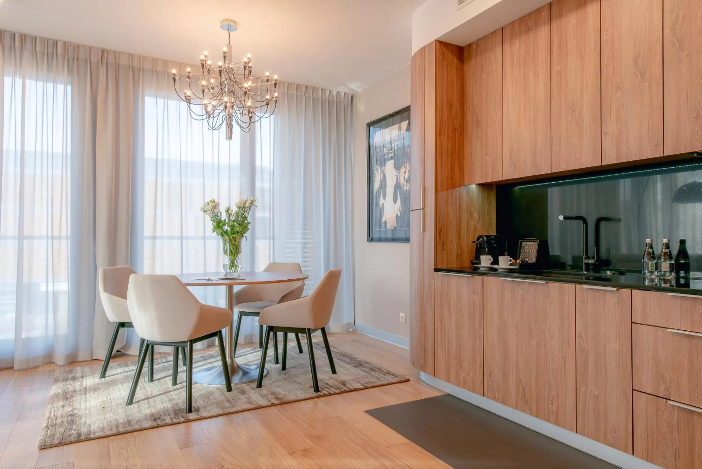 Kitchen or kitchenette in EXCLUSIVE Aparthotel MARINA