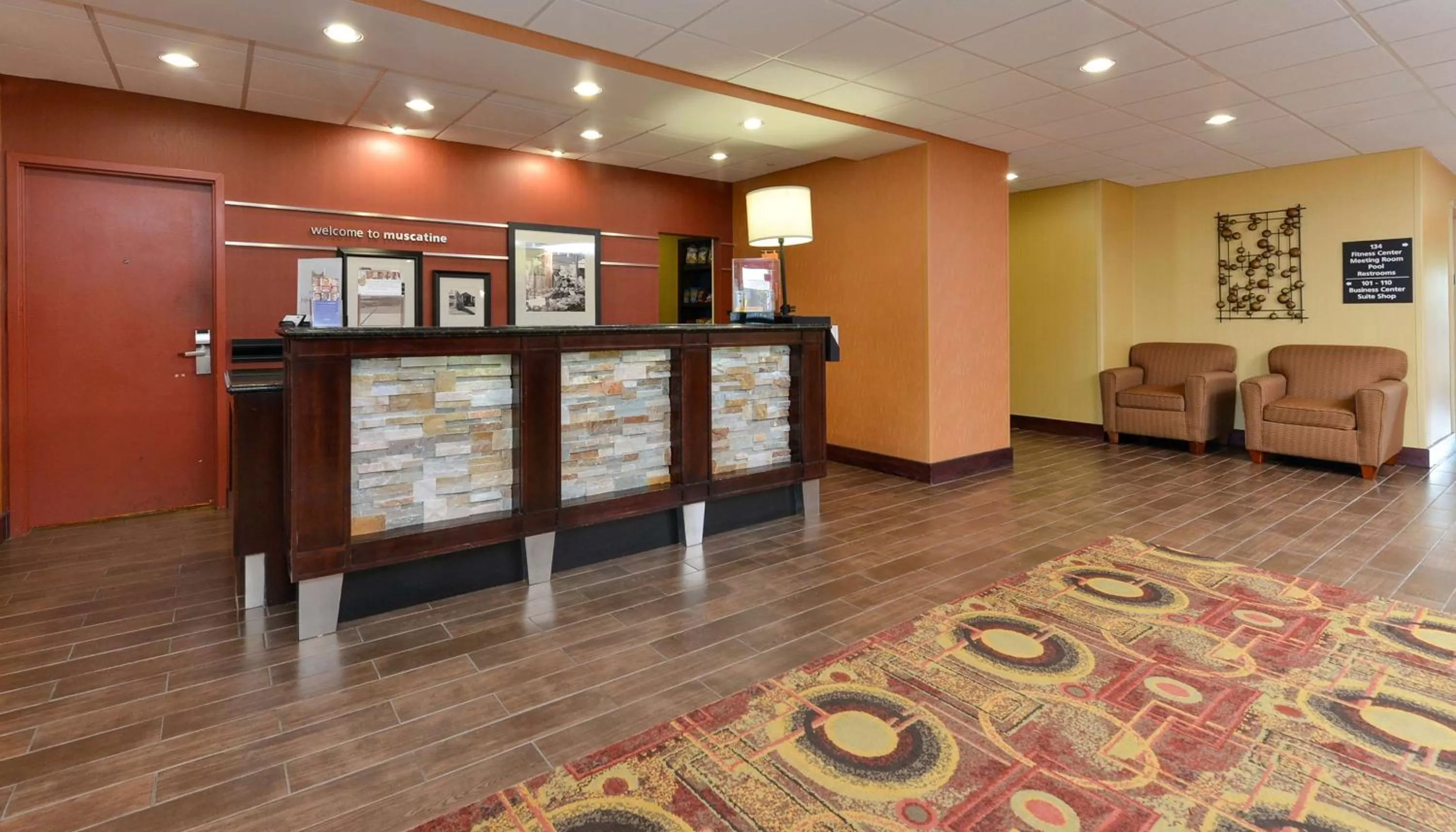 Lobby or reception in Hampton Inn Muscatine