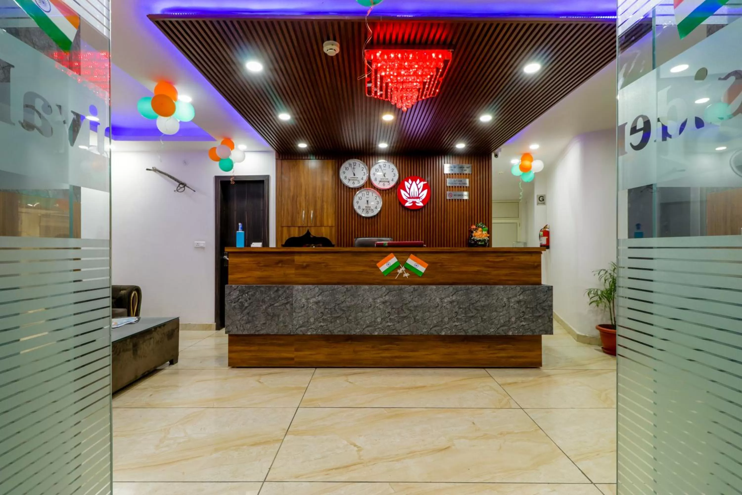 Lobby or reception in Airport Hotel Shivaka Inn