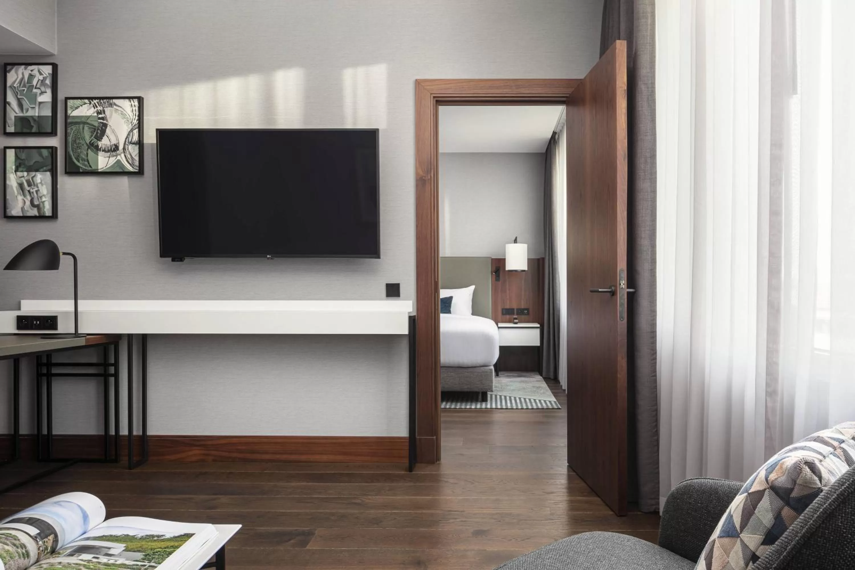 Bedroom, Bed in Prague Marriott Hotel