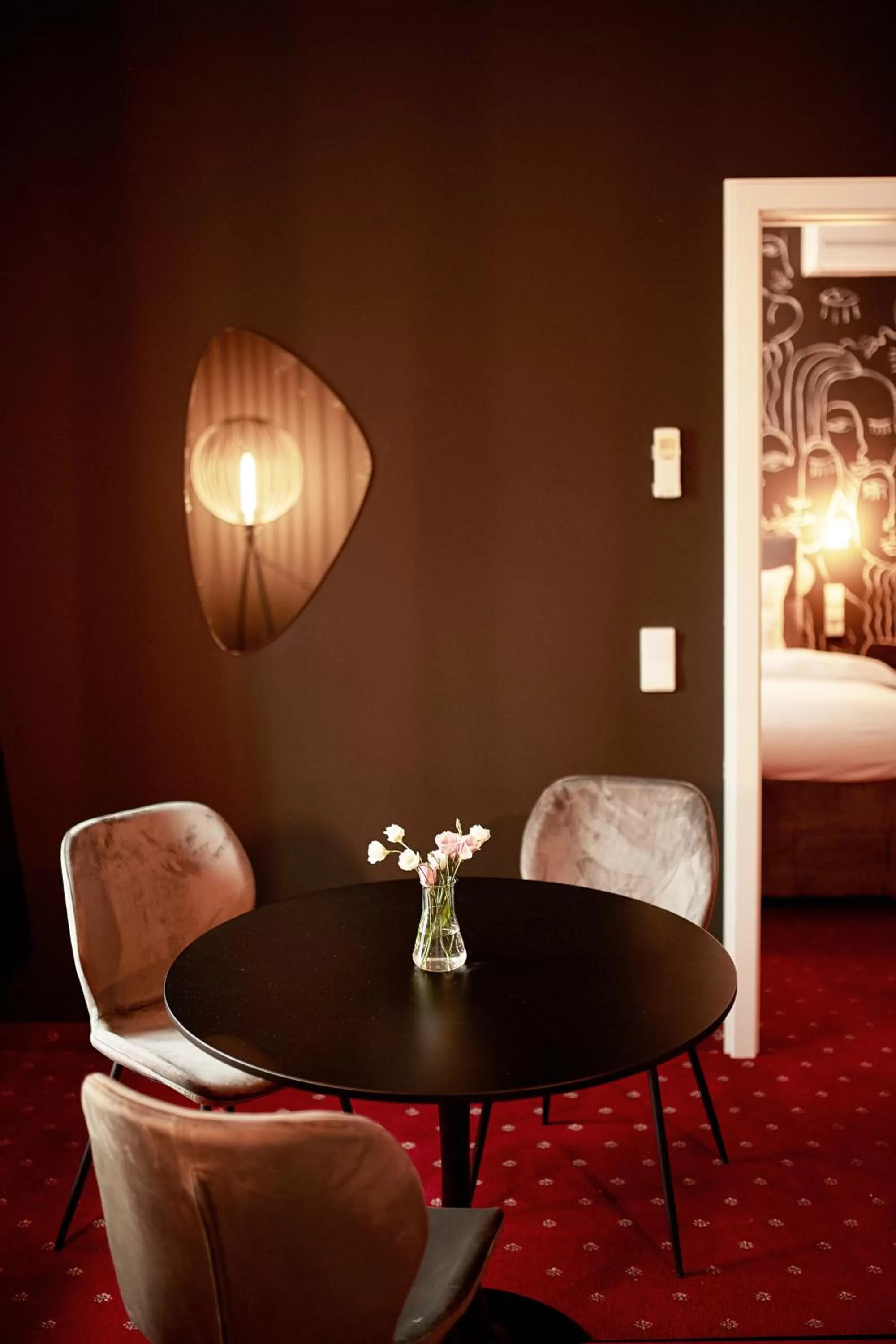 Seating area in WDREI Hotel