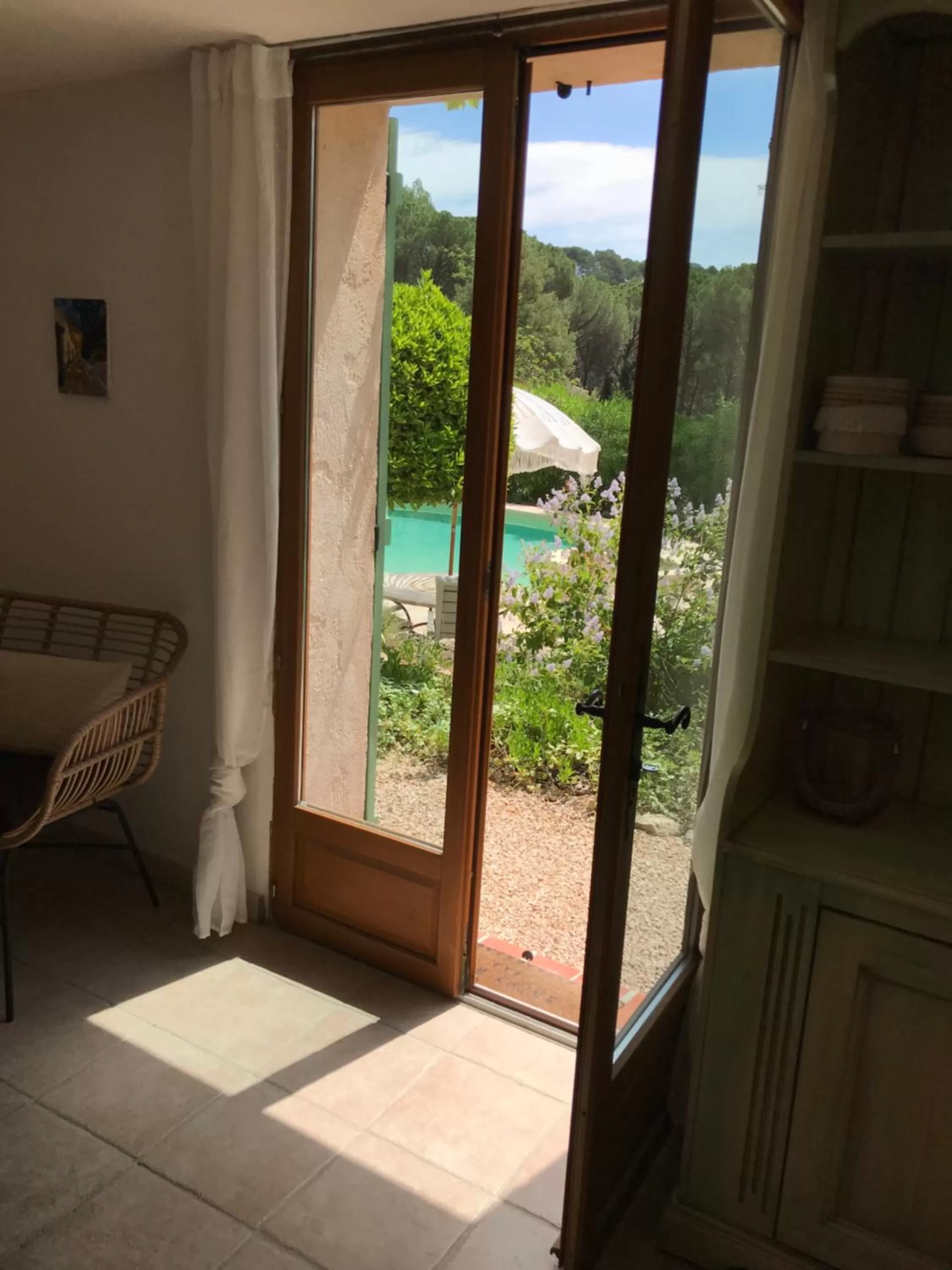 Pool view in Les Bosquets