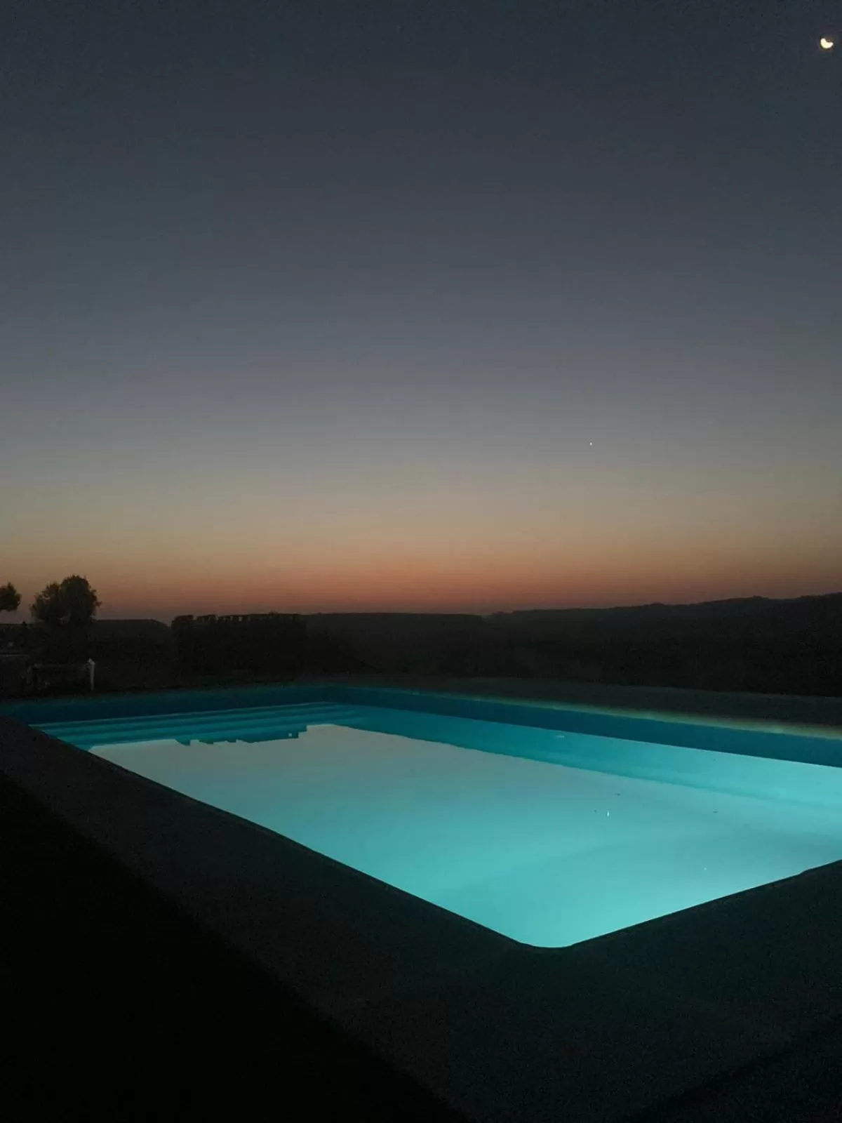 Night, Swimming Pool in Cabezo Buñuel Hostal