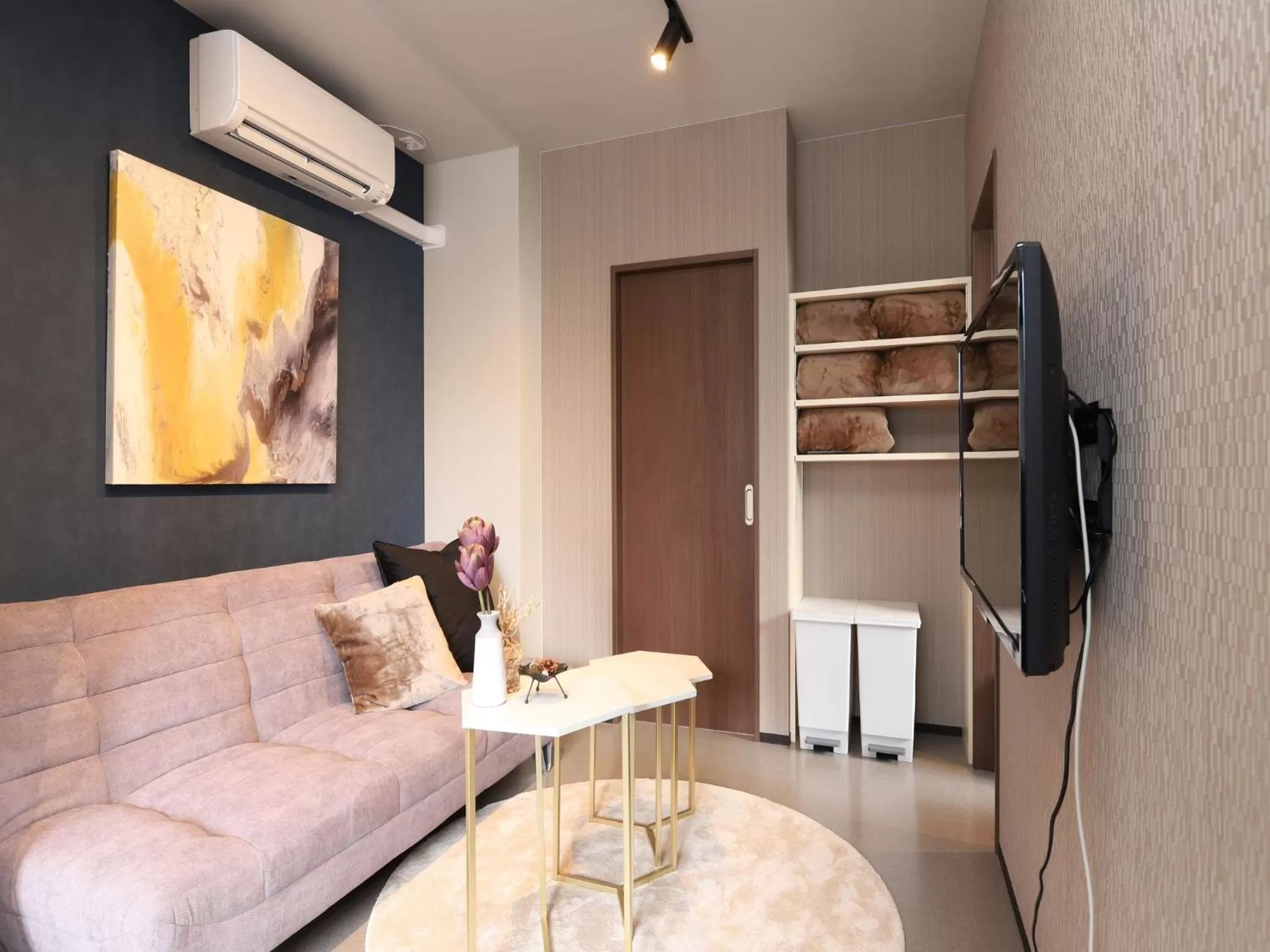 Living room in UCHI Living Stay Sapporo Kikusui