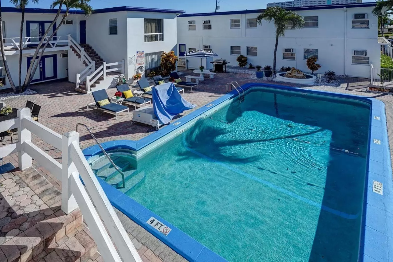 Pool view in Blue Strawberry by the Sea
