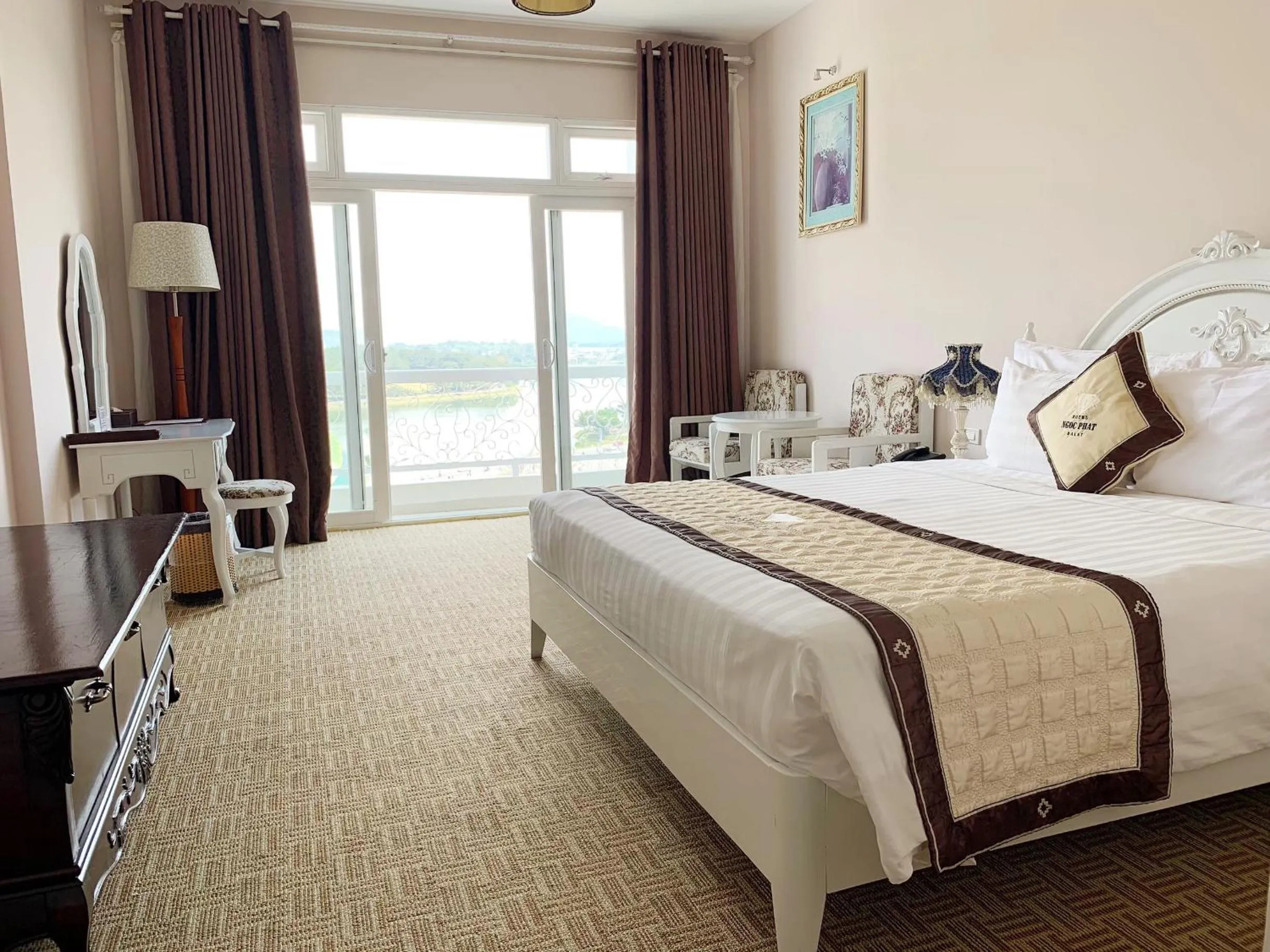 Bed in Ngoc Phat Dalat Hotel