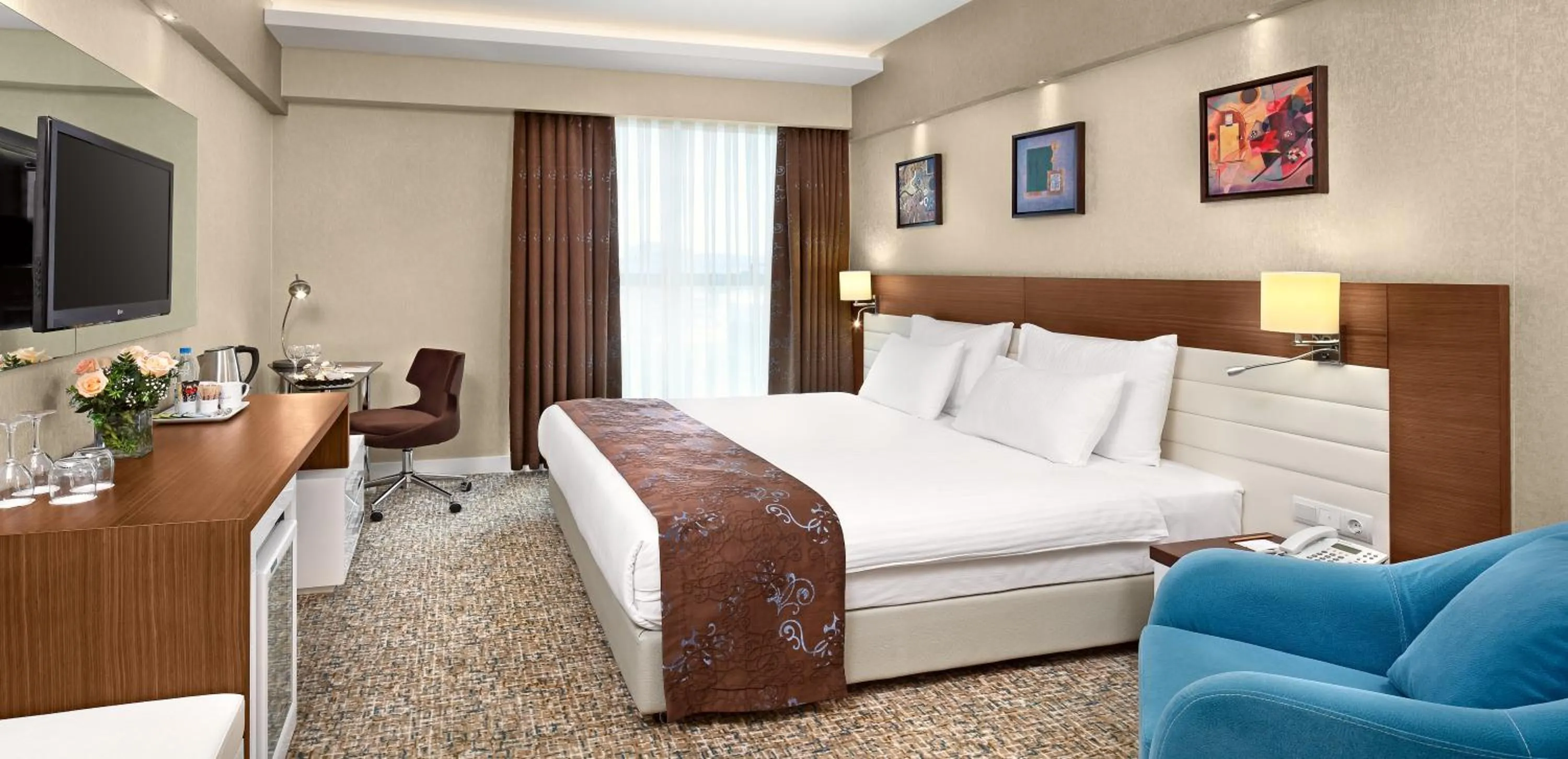 Bedroom, Bed in The Merlot Hotel Eskisehir