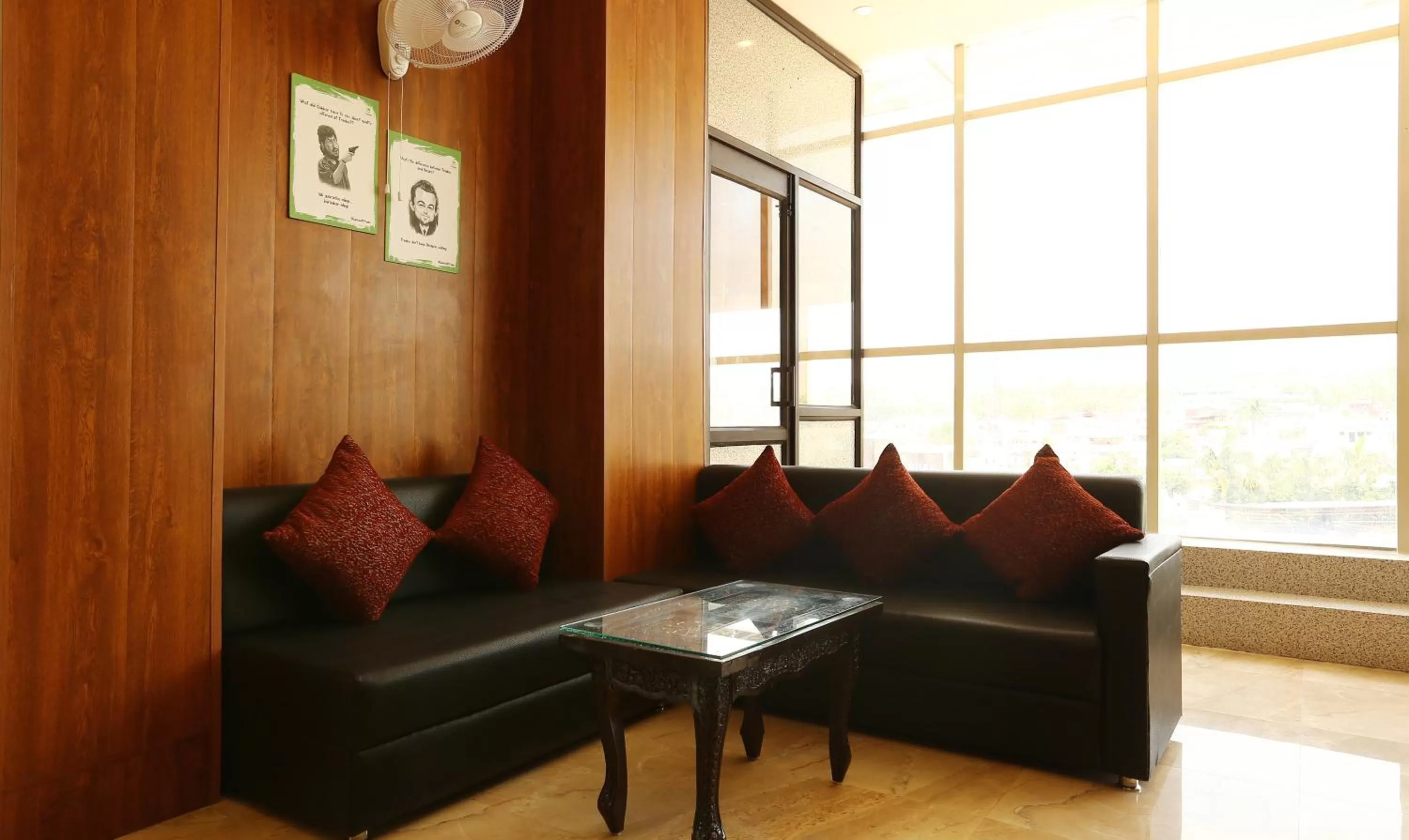 Seating area in Treebo Blessing Bells