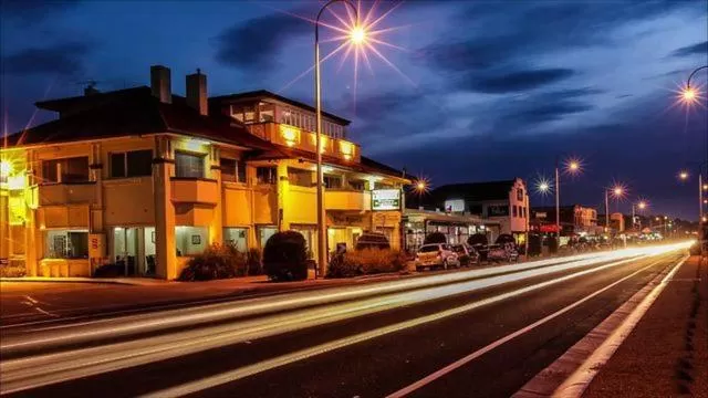 Night, Property Building in Stella's Dromana Hotel