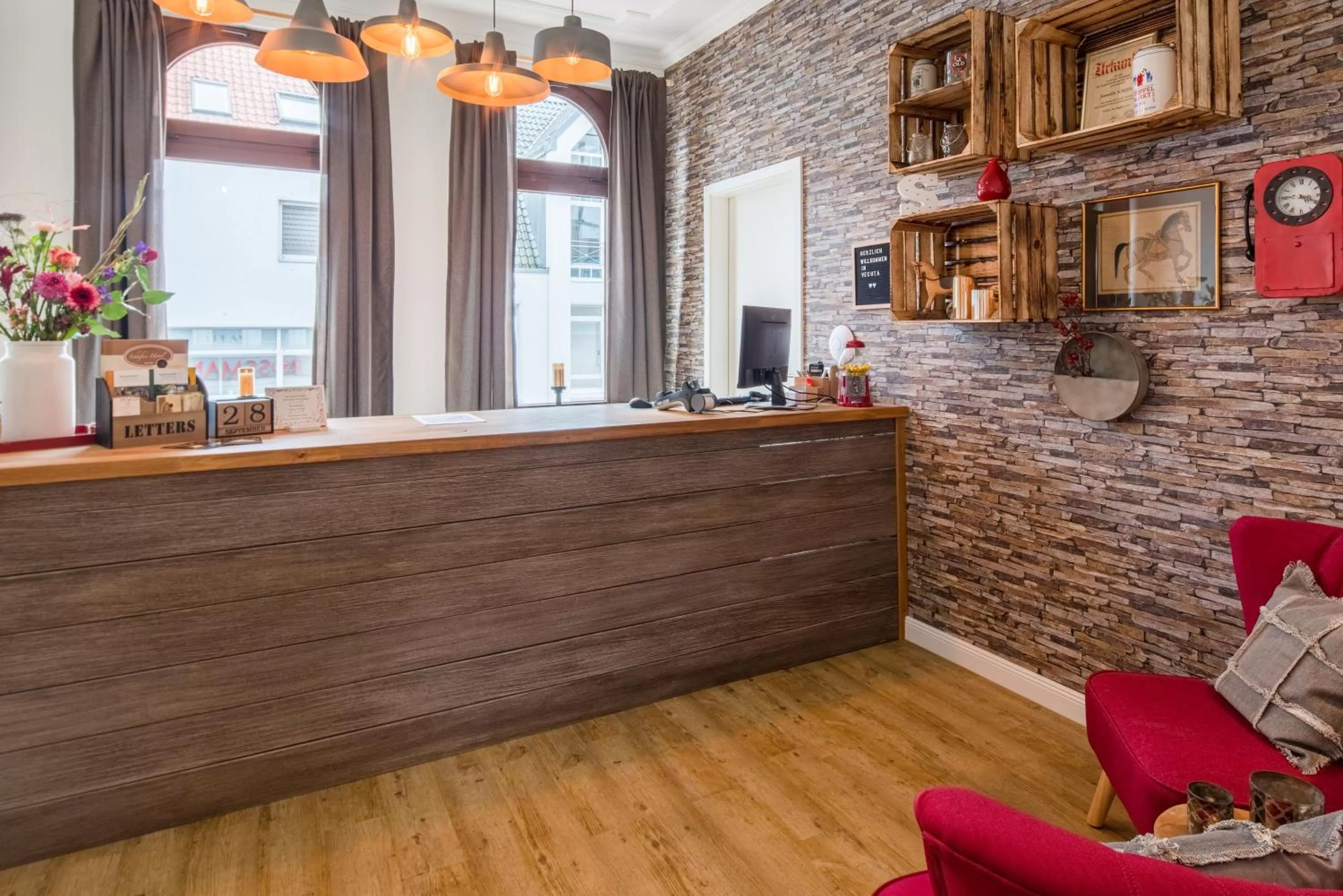 Lobby or reception in Schäfers Hotel, Self-Check-in, Cafe und Bäcker am Hotel