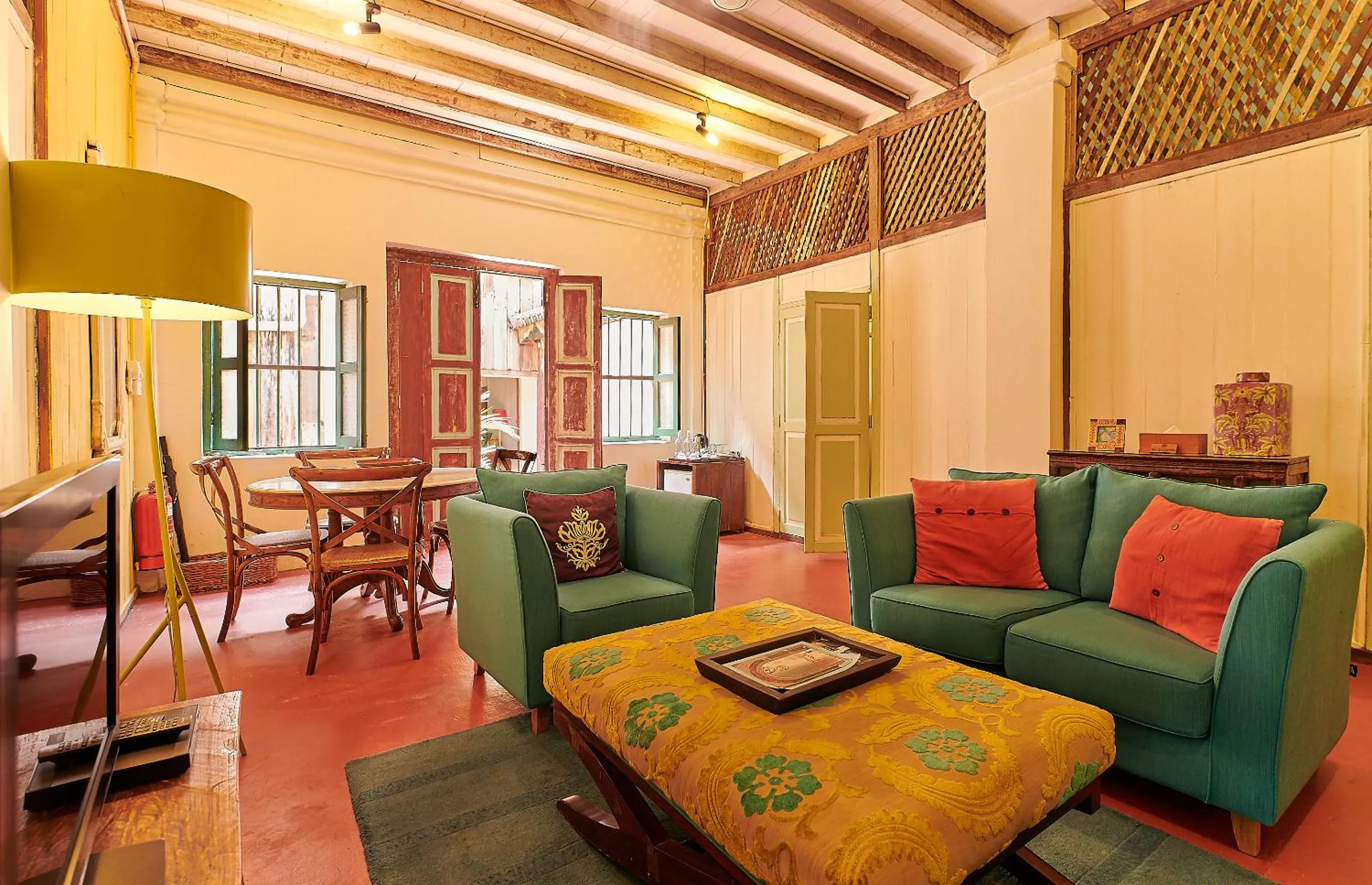 Seating area in Temple Tree Resort