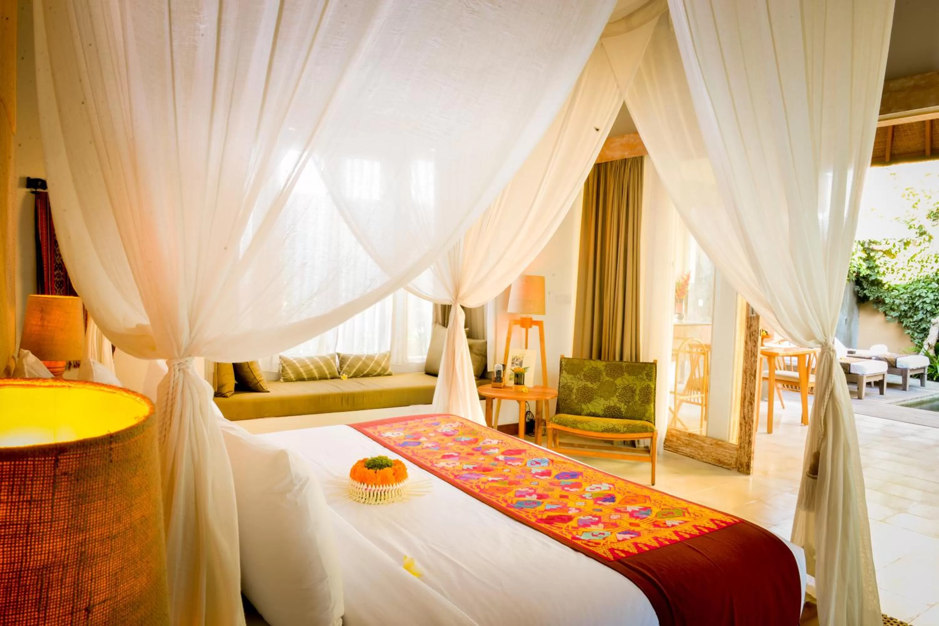 Decorative detail, Bed in Purana Boutique Resort