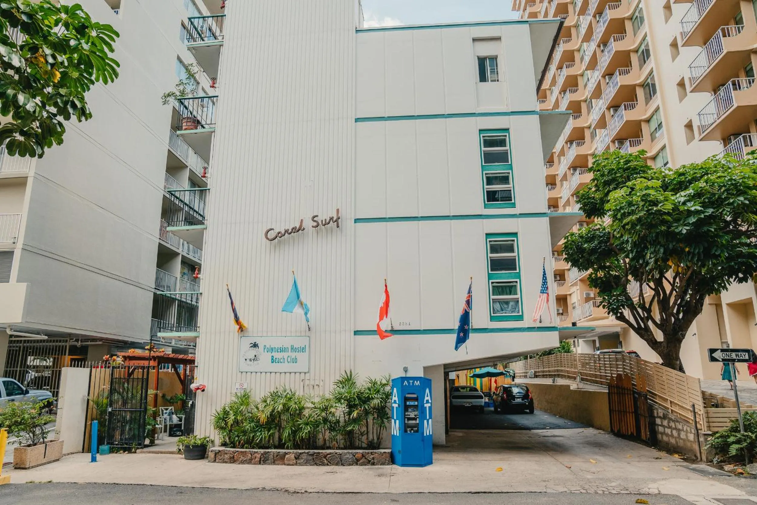 Property building in Polynesian Hostel Beach Club