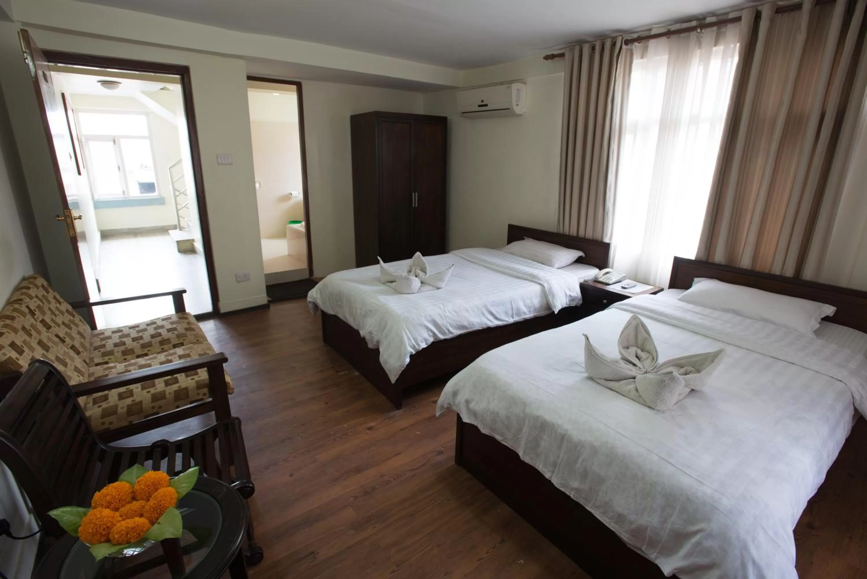 Bed in Hotel Yambu kathmandu