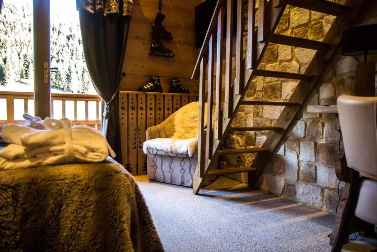 Bed in Hôtel Chalet Alpage