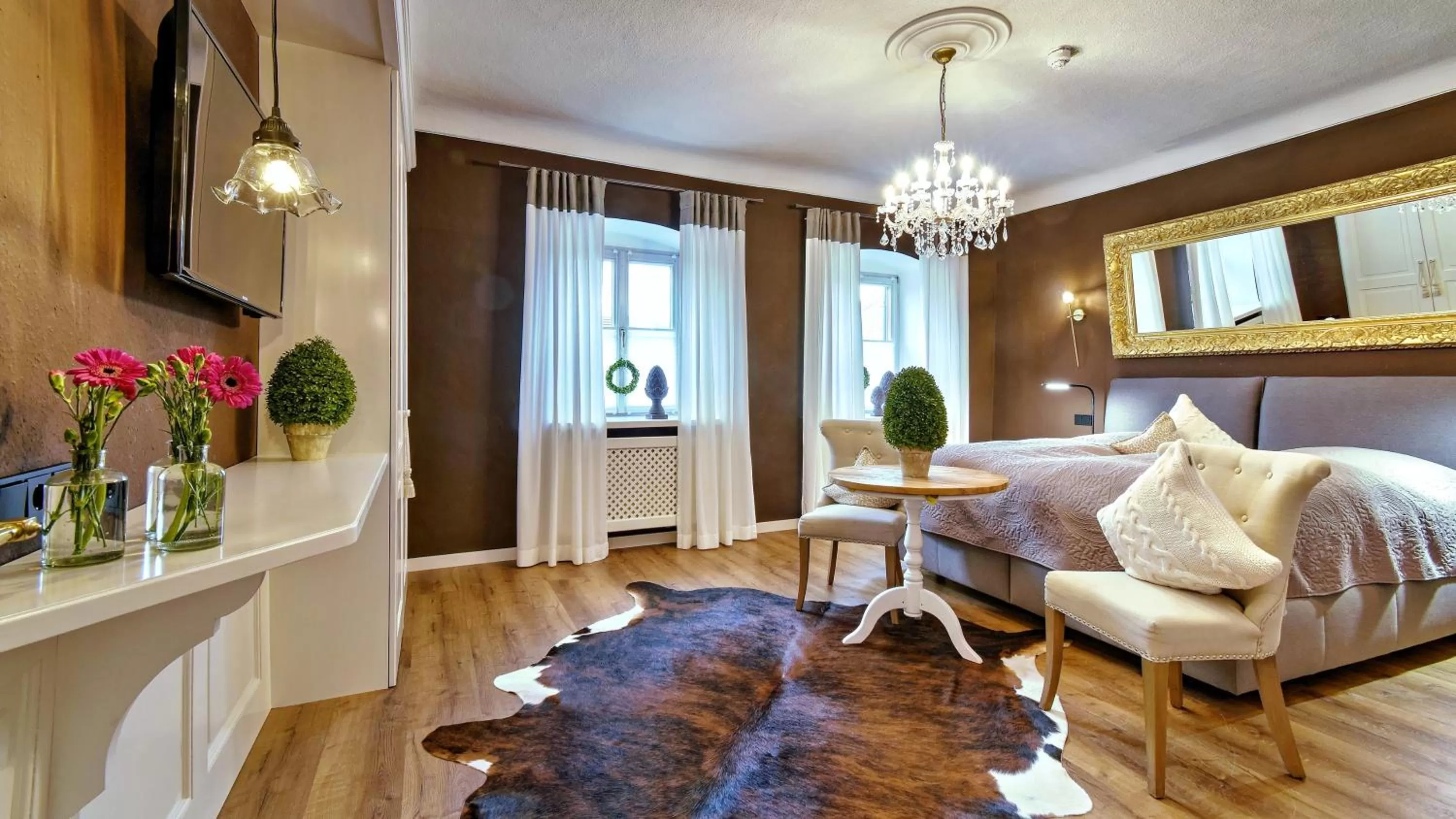 TV and multimedia, Seating Area in Boutique Hotel POST ANDECHS