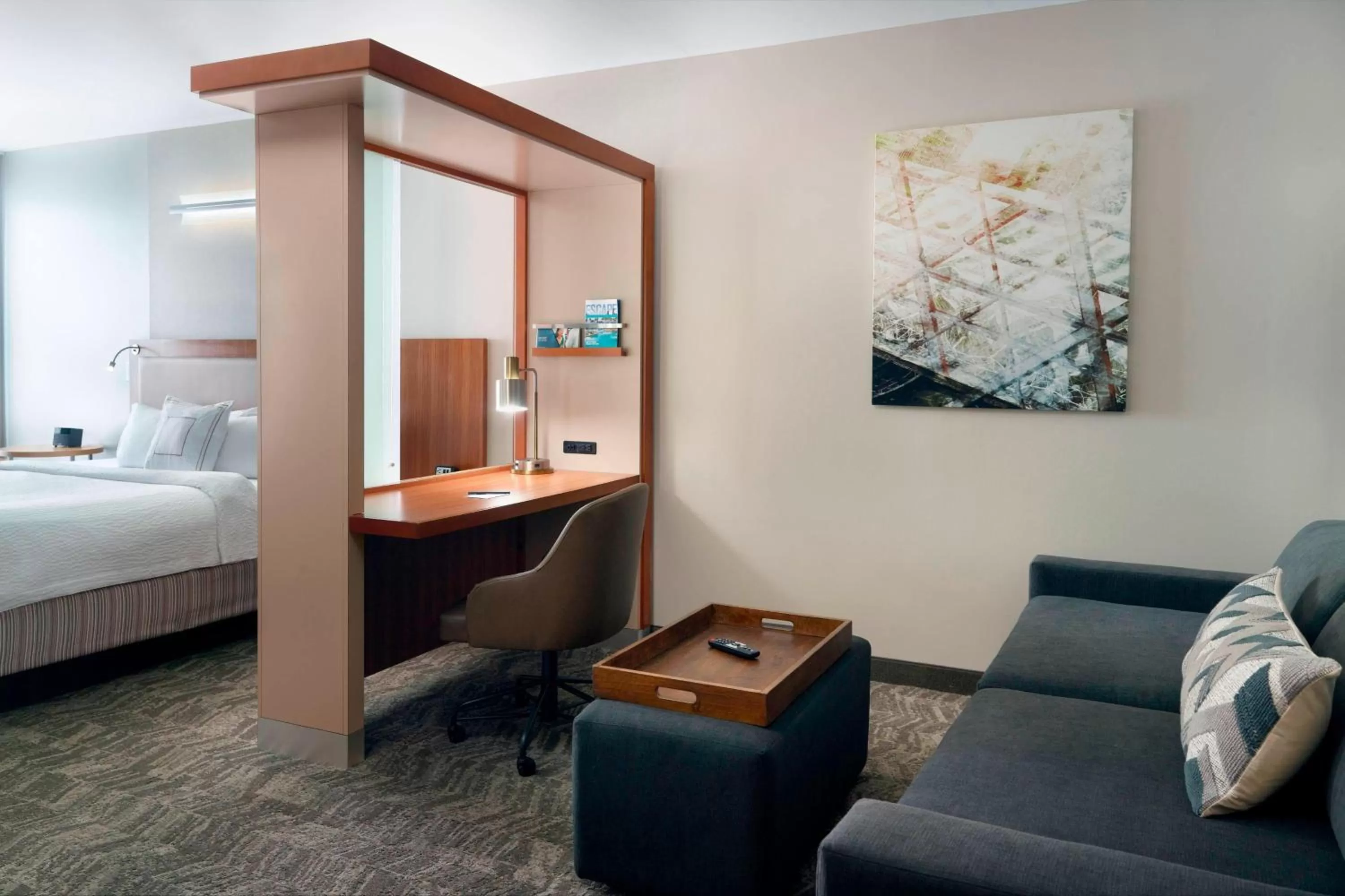 King Suite with Sofa Bed and Adapted Tub - Mobility and Hearing Accessible in SpringHill Suites by Marriott Atlanta Airport Gateway