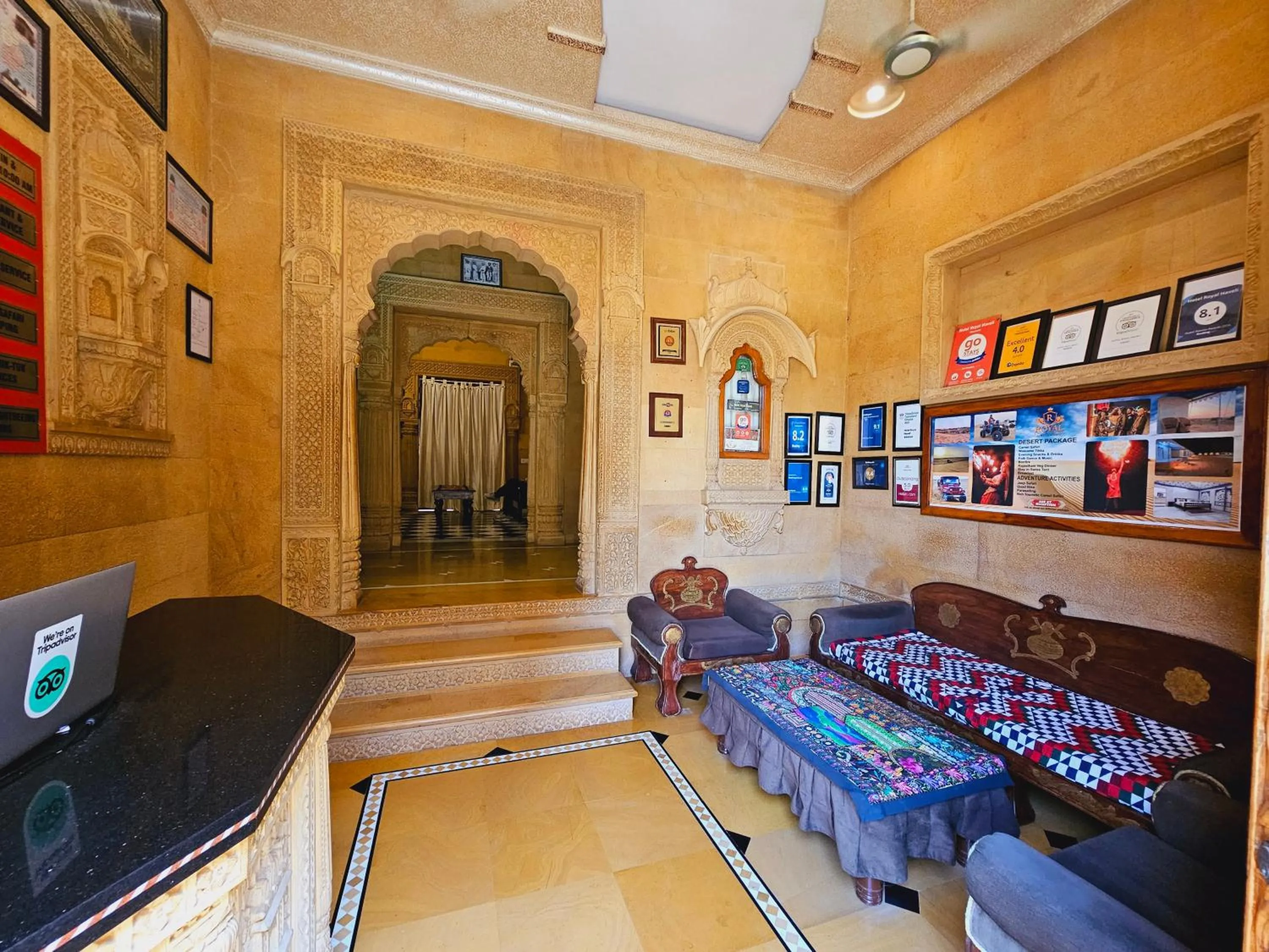 Lobby or reception in Hotel Royal Haveli