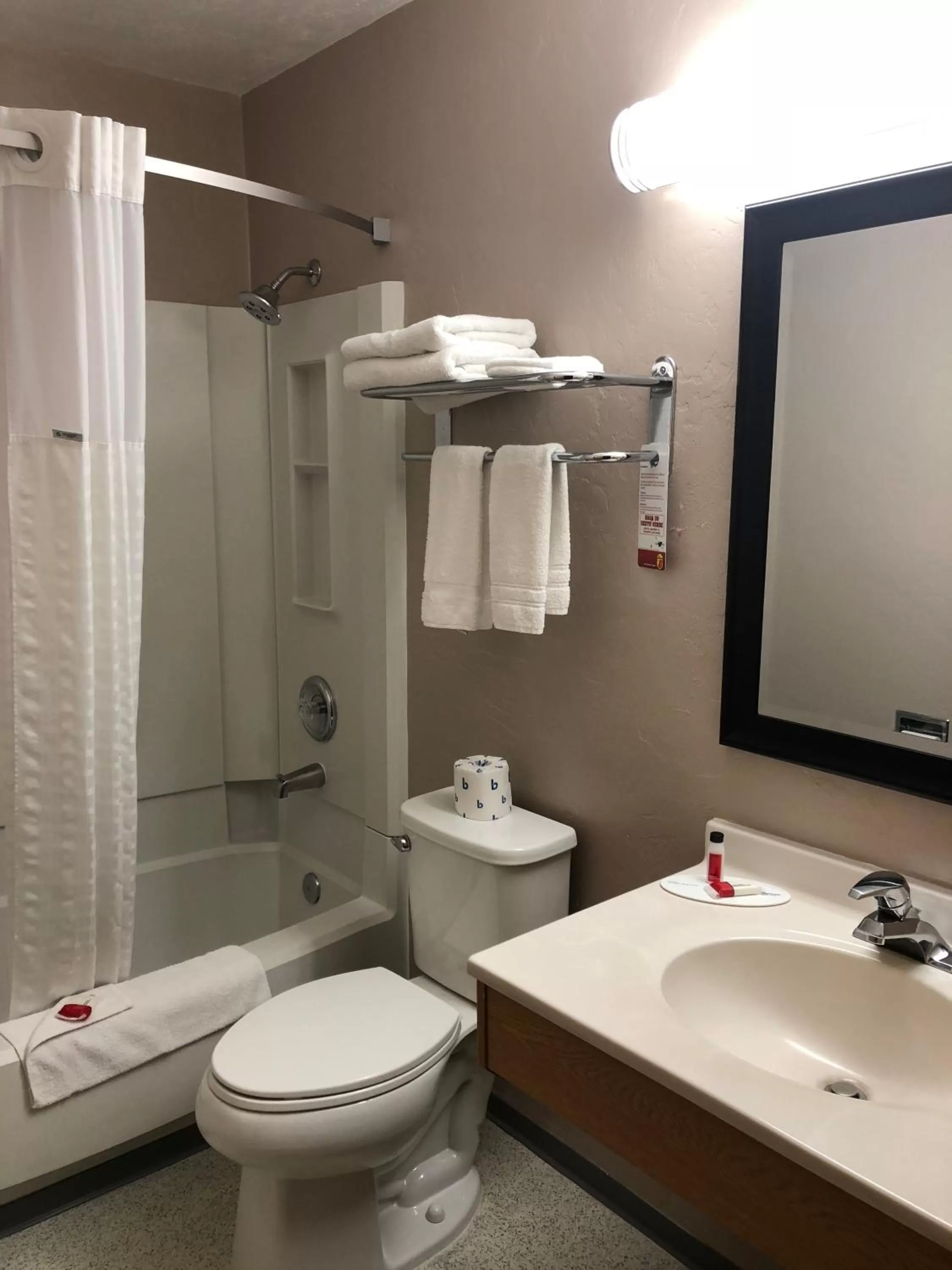 Shower in Super 8 by Wyndham Port Angeles at Olympic National Park