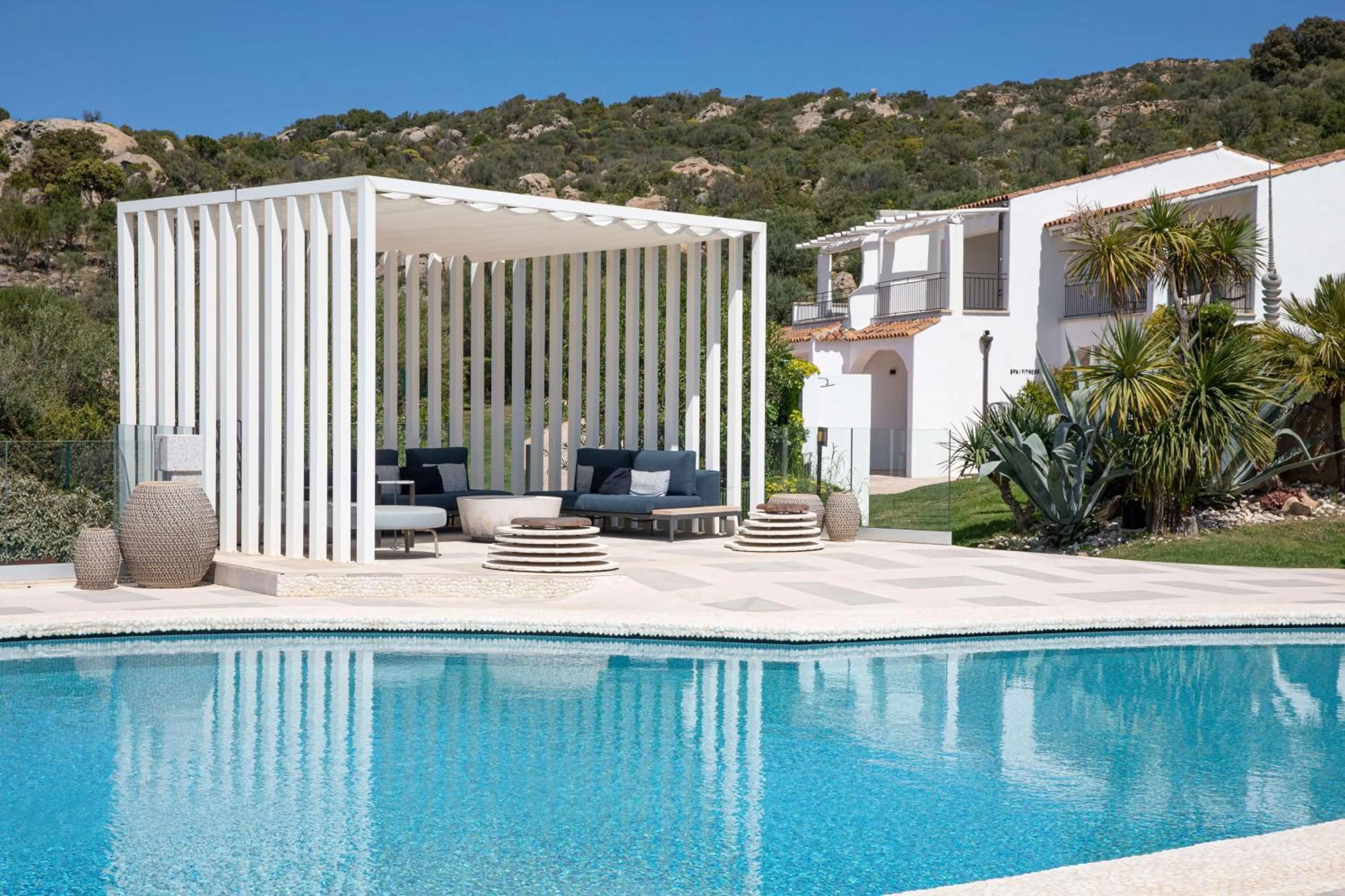 Pool view in Sulià House Porto Rotondo, Curio Collection by Hilton