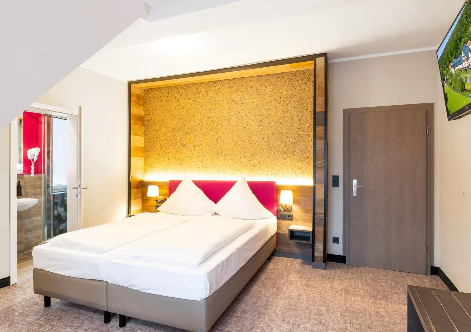 Photo of the whole room, Bed in Hotel Waldmühle