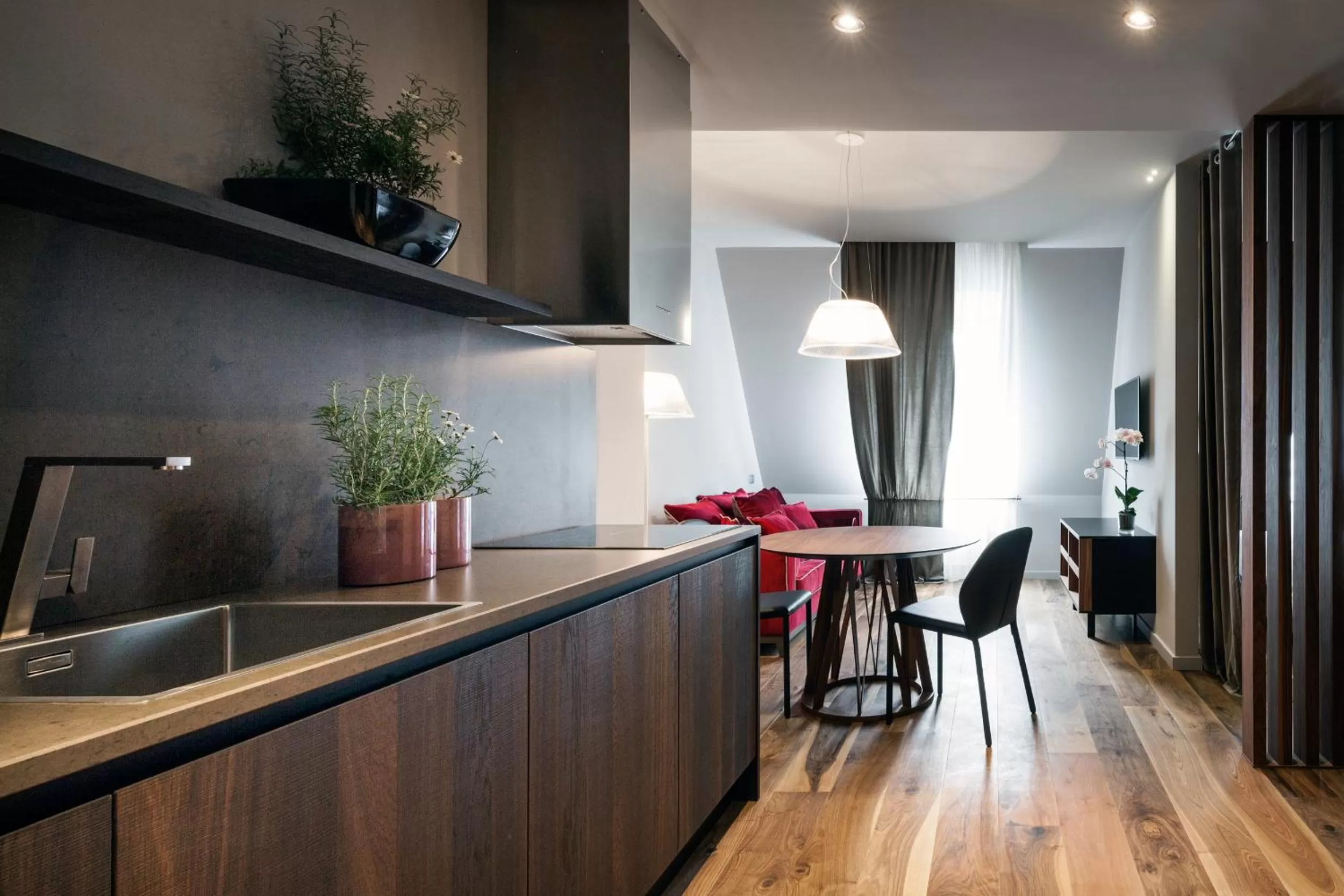 Kitchen or kitchenette in Il Decameron Luxury Design Hotel